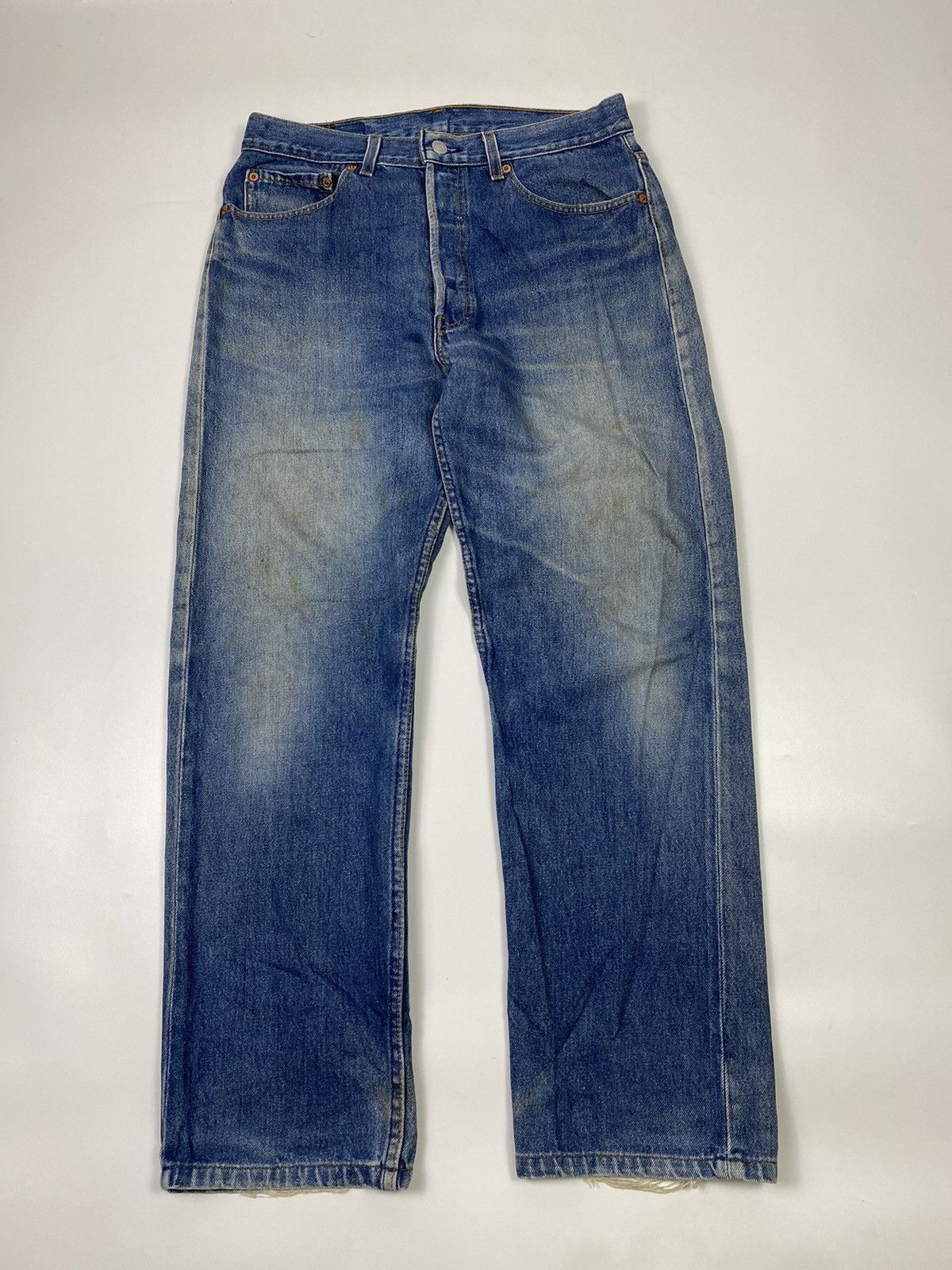 Jean × Levi's × Vintage size 32x29 vintage 90s levis 501 blue wash jeans pant Size US 32 / EU 48 - 1 Thumbnail