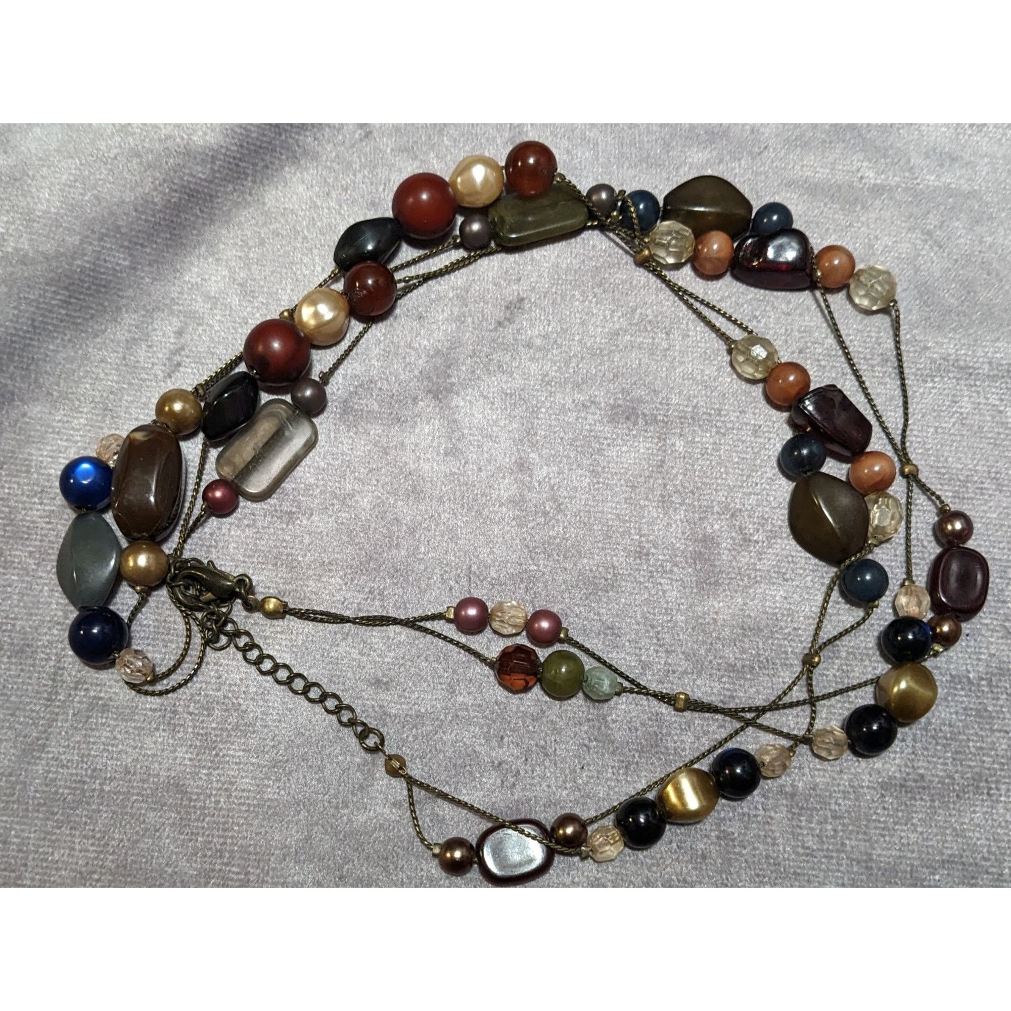 Other Retro Bohemian Cluster Beaded Station Necklace Size ONE SIZE - 9 Thumbnail