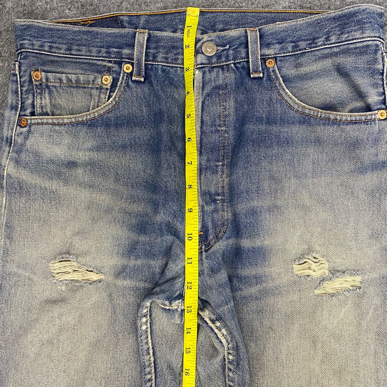 Levi's 💥Vintage 90s Levis 501 Distressed denim Kurt Cobain Style Size US 32 / EU 48 - 7 Thumbnail