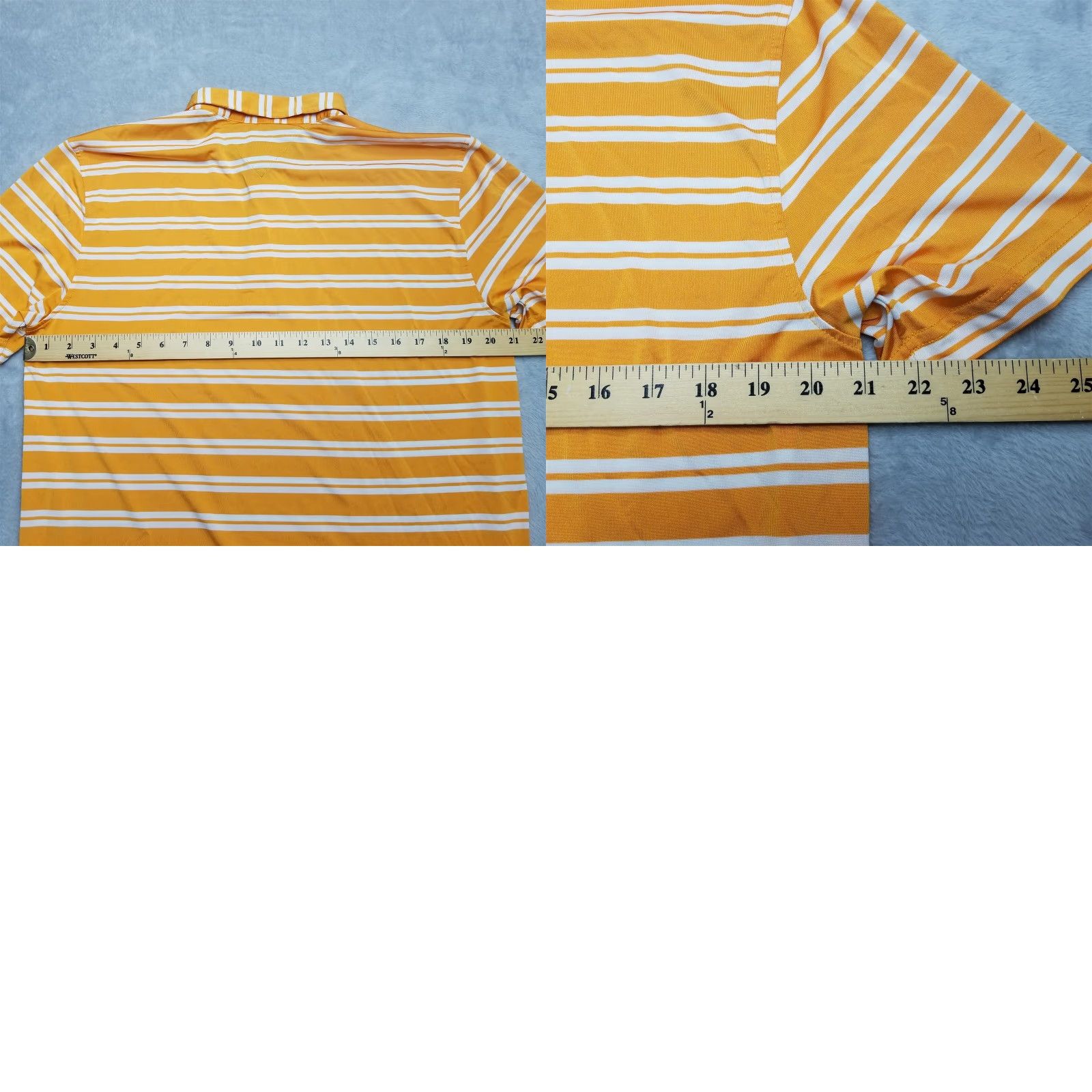 Tommy Hilfiger VINTAGE Tommy Hilfiger Shirt Mens Large Orange Striped Polo Short Sleeve 100% Polyester Size US L / EU 52-54 / 3 - 8 Thumbnail