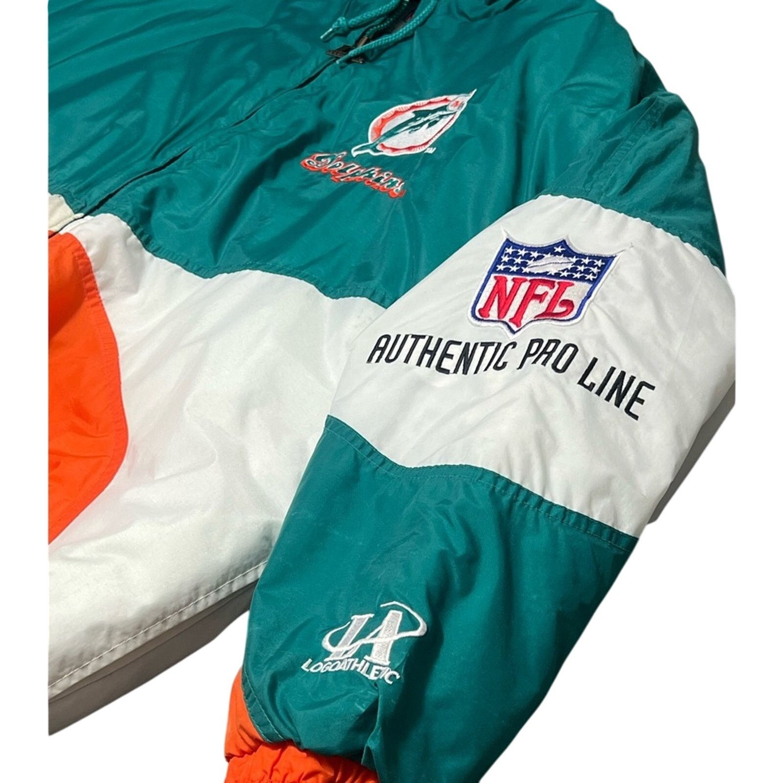 Logo Athletic VTG 90s Miami Dolphins Pro Line Logo Athletic Puffer Jacket Size US L / EU 52-54 / 3 - 3 Thumbnail