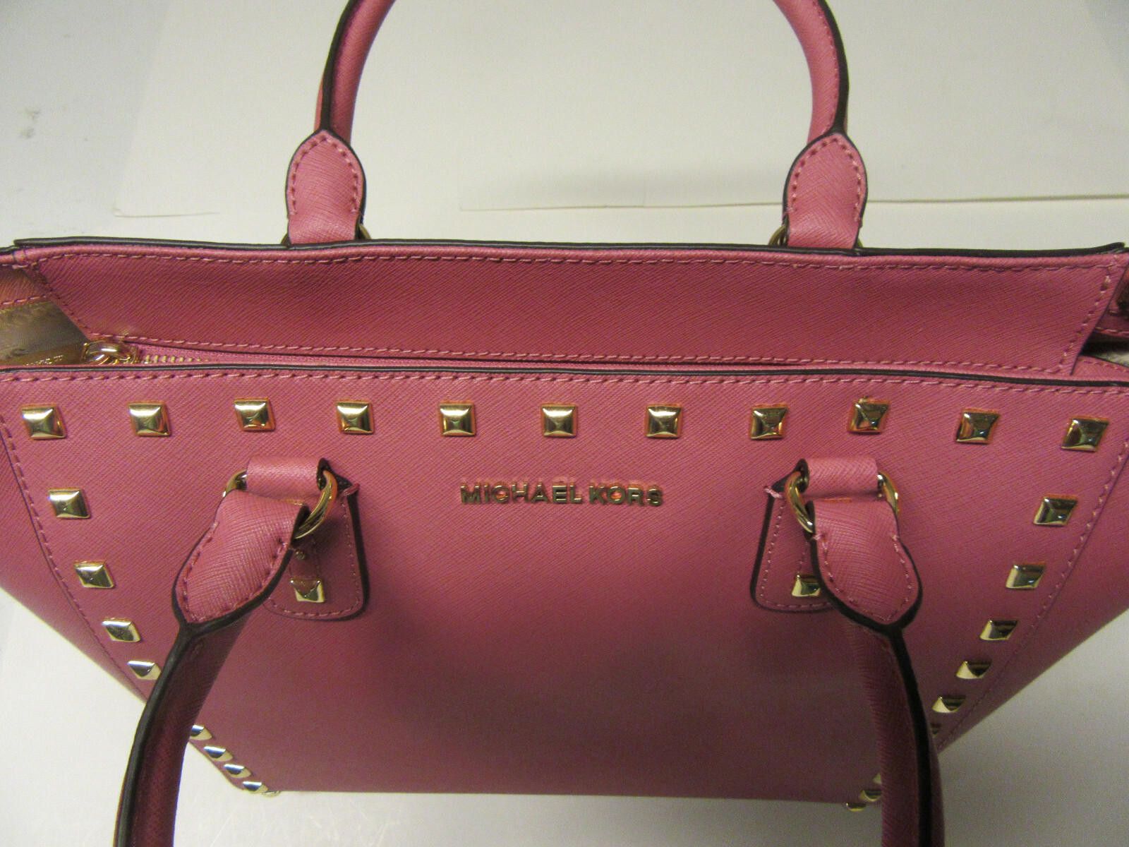 Michael Kors Michael Kors Sandrine Stud Saffiano Leather Studded Large Size ONE SIZE - 6 Thumbnail