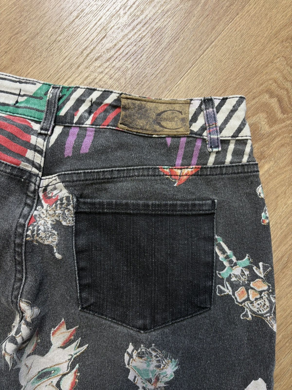 Roberto Cavalli Vintage Roberto Cavalli Painted Denim Jeans (29x29) Size 29" - 4 Thumbnail