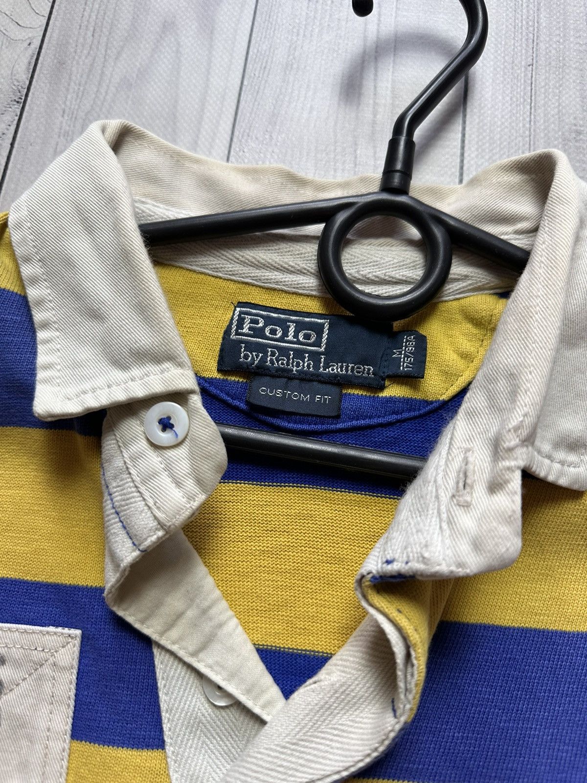 Polo Ralph Lauren × Vintage Vintage polo Ralph Lauren striped yellow size M logo rare Size US M / EU 48-50 / 2 - 4 Thumbnail
