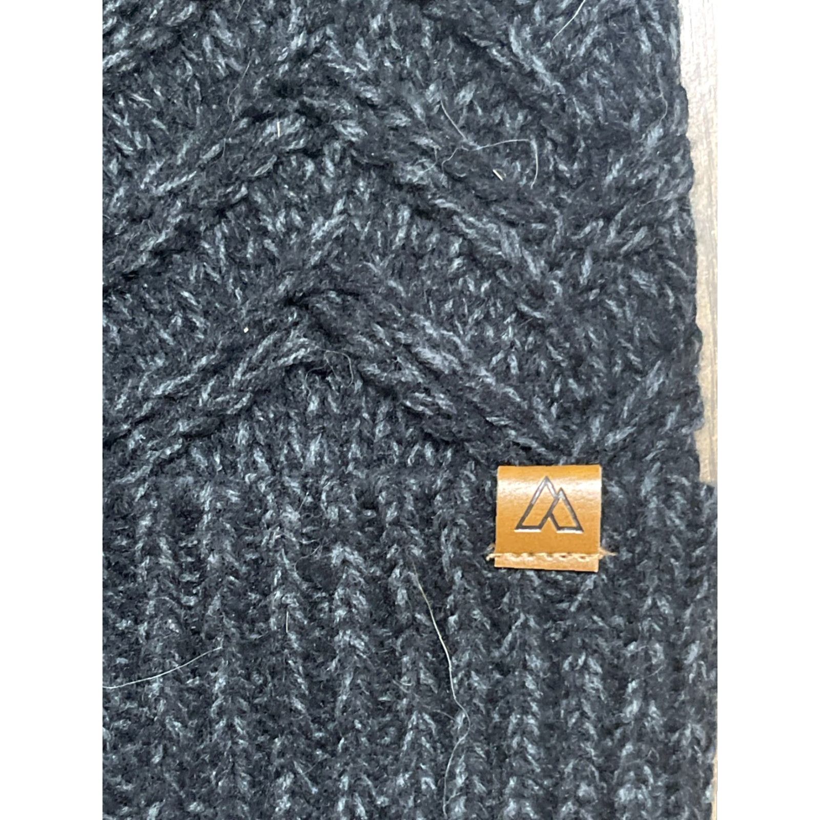 Vintage Womens Beanie Hat Black Charcoal, Pom Pom Winter, Snow - Beanie - Women - One Size - Black - Modern - Fall/Spring/Summer - Womens Size ONE SIZE - 2 Thumbnail