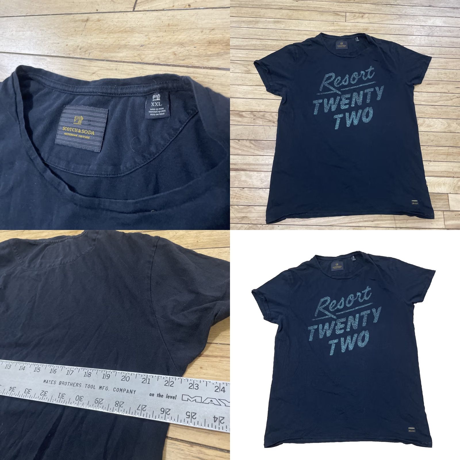 Scotch & Soda Scotch & Soda Resort Twenty Two Shirt Unisex Adults 2XL Black Blue Beach Comfort Crew Neck Sleeveless Jersey T-Shirt Size US XXL / EU 58 / 5 - 10 Thumbnail