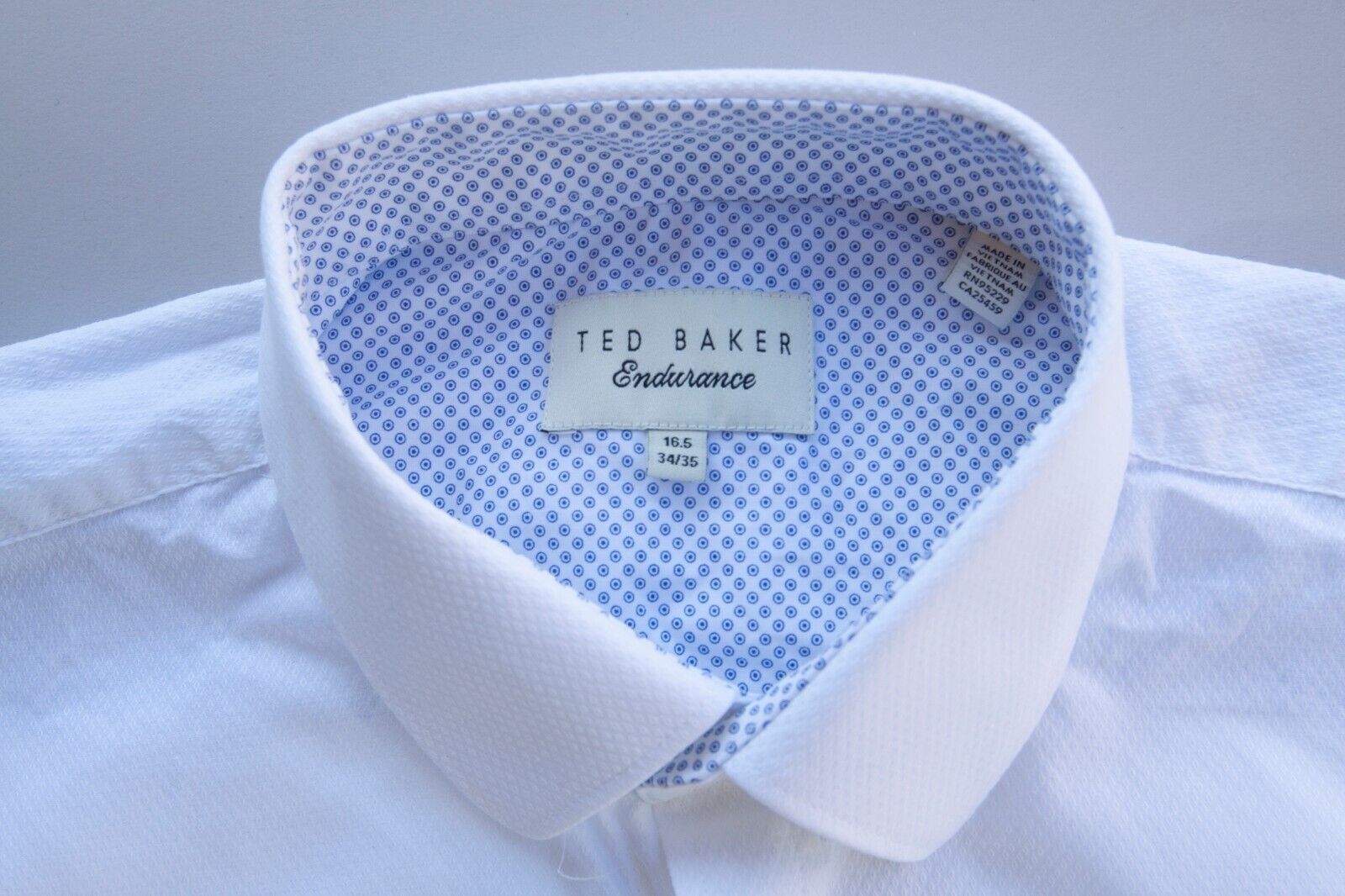 Ted Baker Ted Baker Etrigan Cotton Endurance Dress Shirt 34/35 White Size US L / EU 52-54 / 3 - 6 Thumbnail