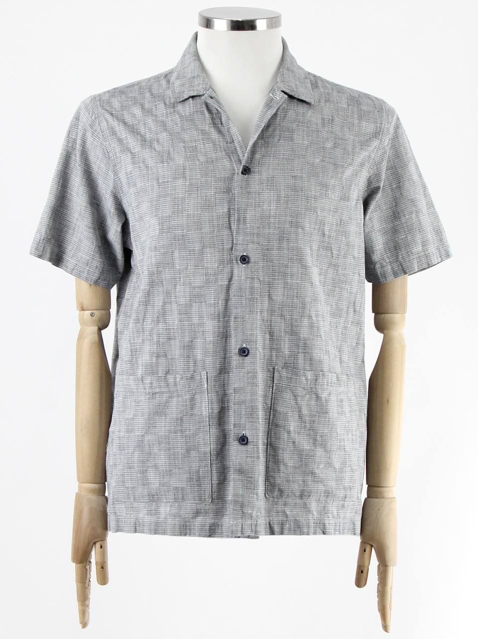 Folk FOLK Checkered shirt with pockets and short sleeves Size US M / EU 48-50 / 2 - 1 Thumbnail