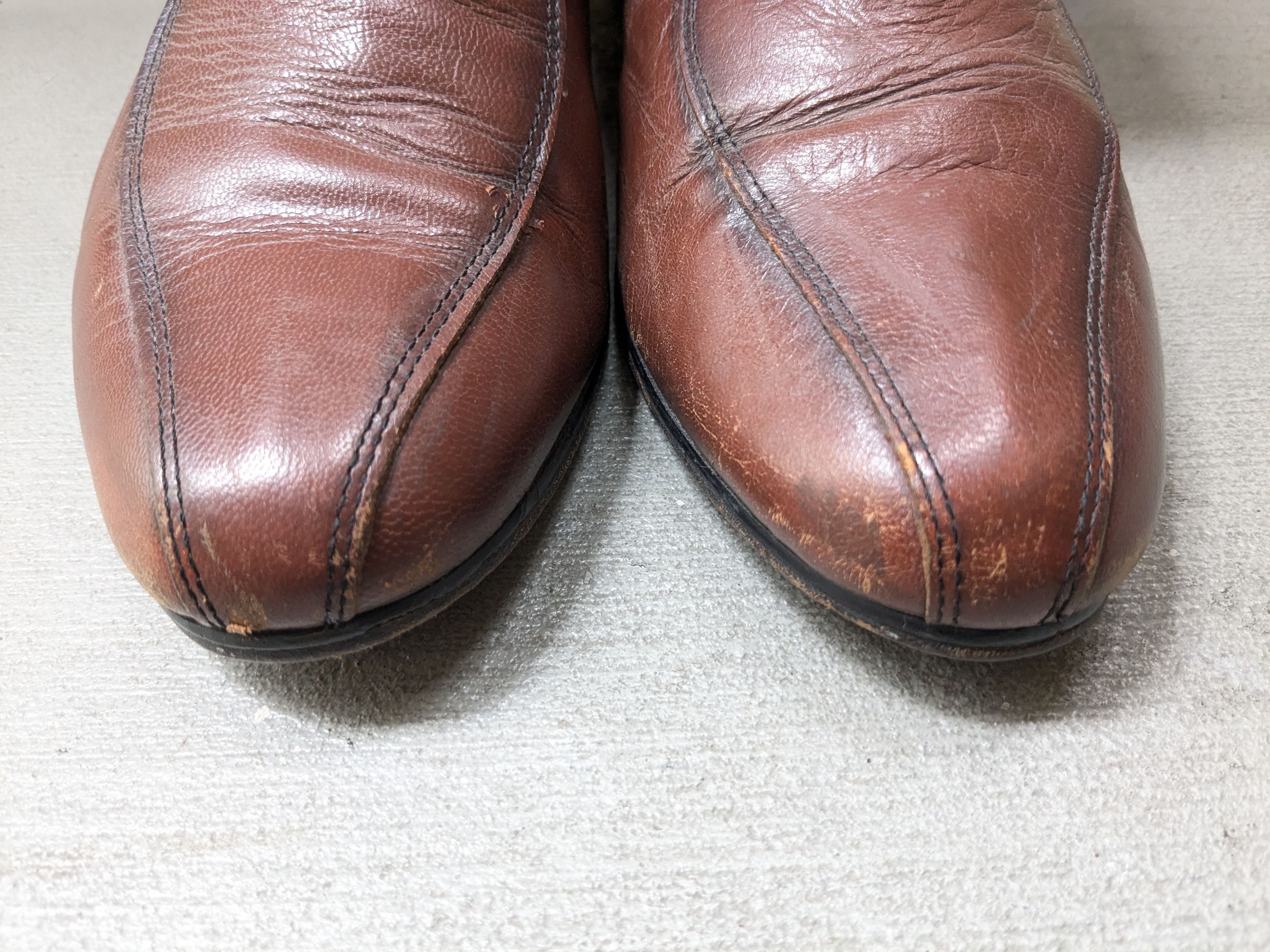Genuine Leather Vintage Side Zip Boots Brown Leather 10.5 EEE Wide Chelsea Size US 10.5 / EU 43-44 - 2 Thumbnail