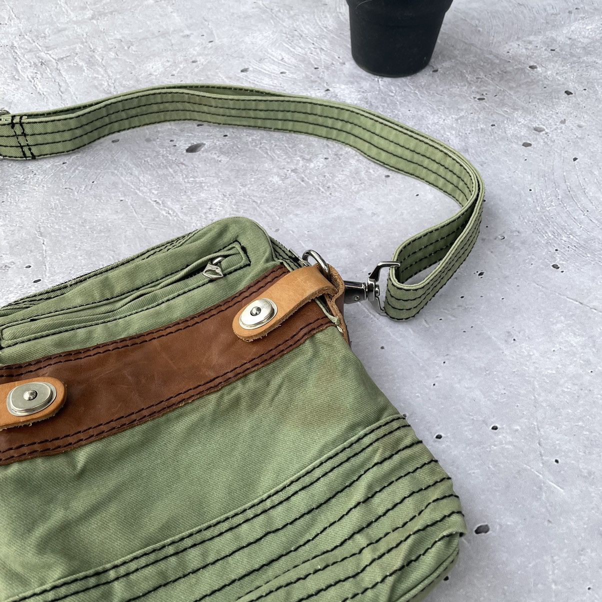 Other vintage diesel bag with leather details y2k japanese style Size ONE SIZE - 11 Thumbnail