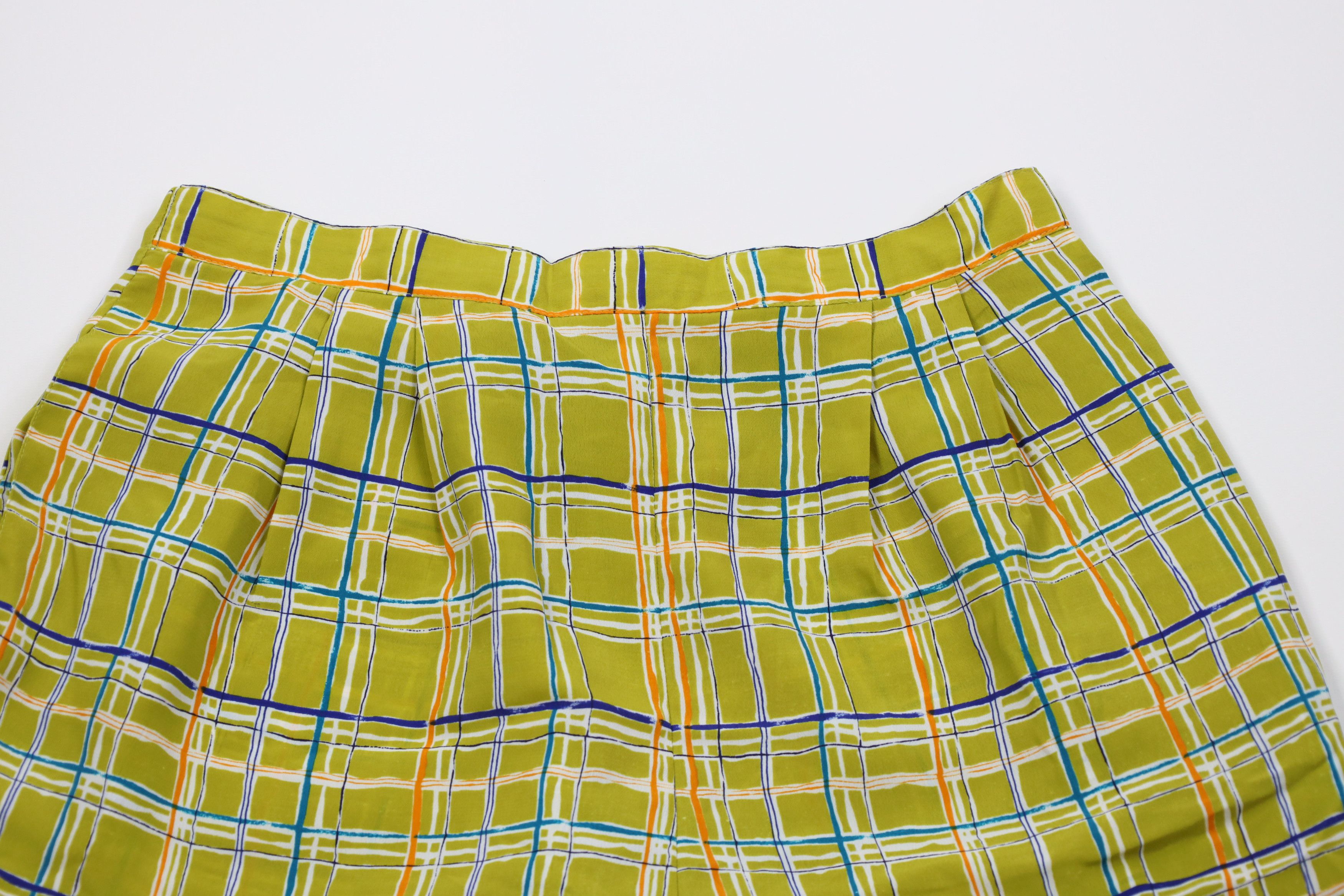 Vintage Vintage Y2K Lane Bryant Wide Leg Harem Pants Green Plaid Size 36" / US 14 / IT 50 - 2 Thumbnail