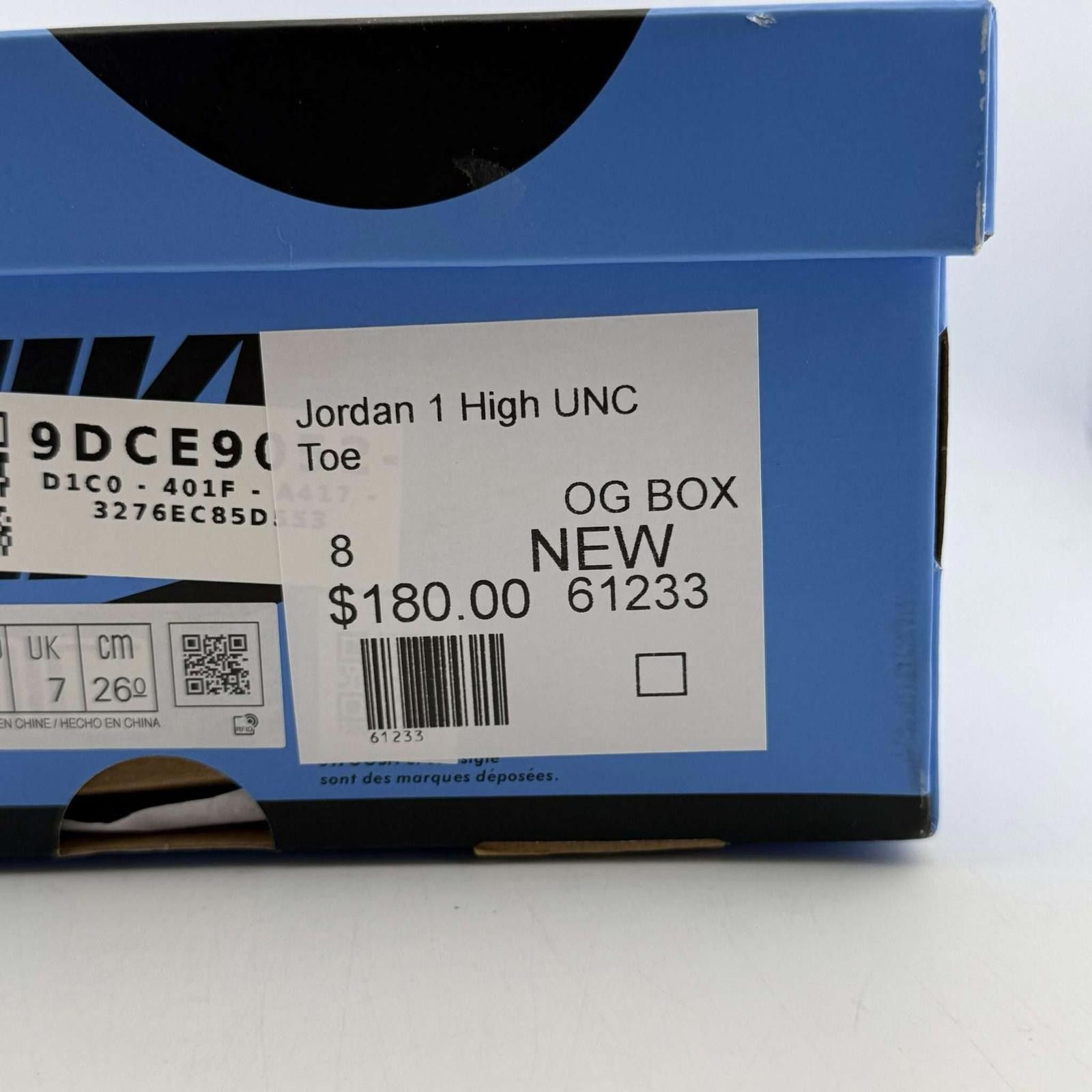 Nike Air Jordan 1 Retro High UNC Blue US 8 New with Box DZ54... Size US 8 / EU 41 - 8 Thumbnail