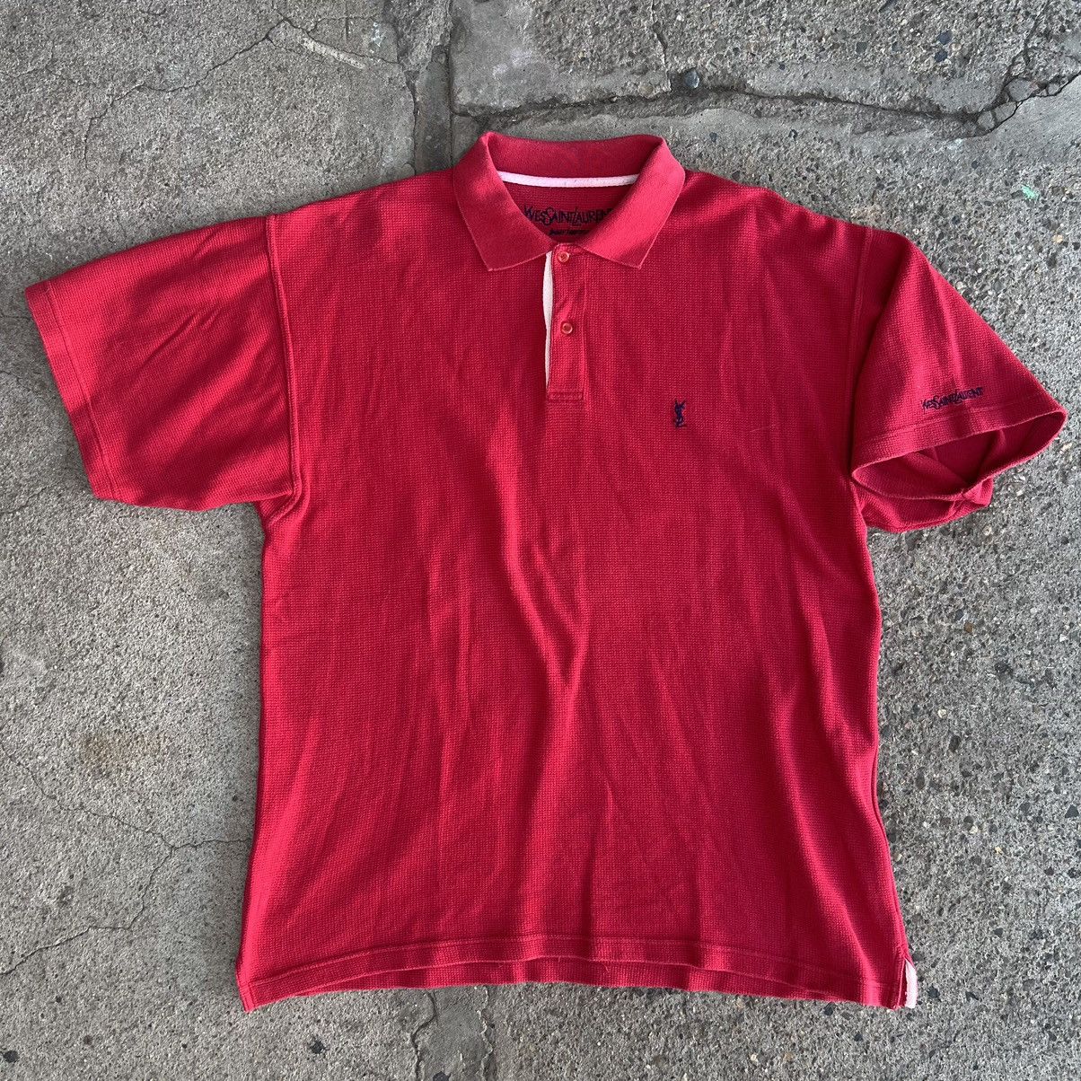 Vintage × Yves Saint Laurent Yves Saint Laurent vintage 90s polo tee t-shirt YSL SLP Size US L / EU 52-54 / 3 - 1 Thumbnail