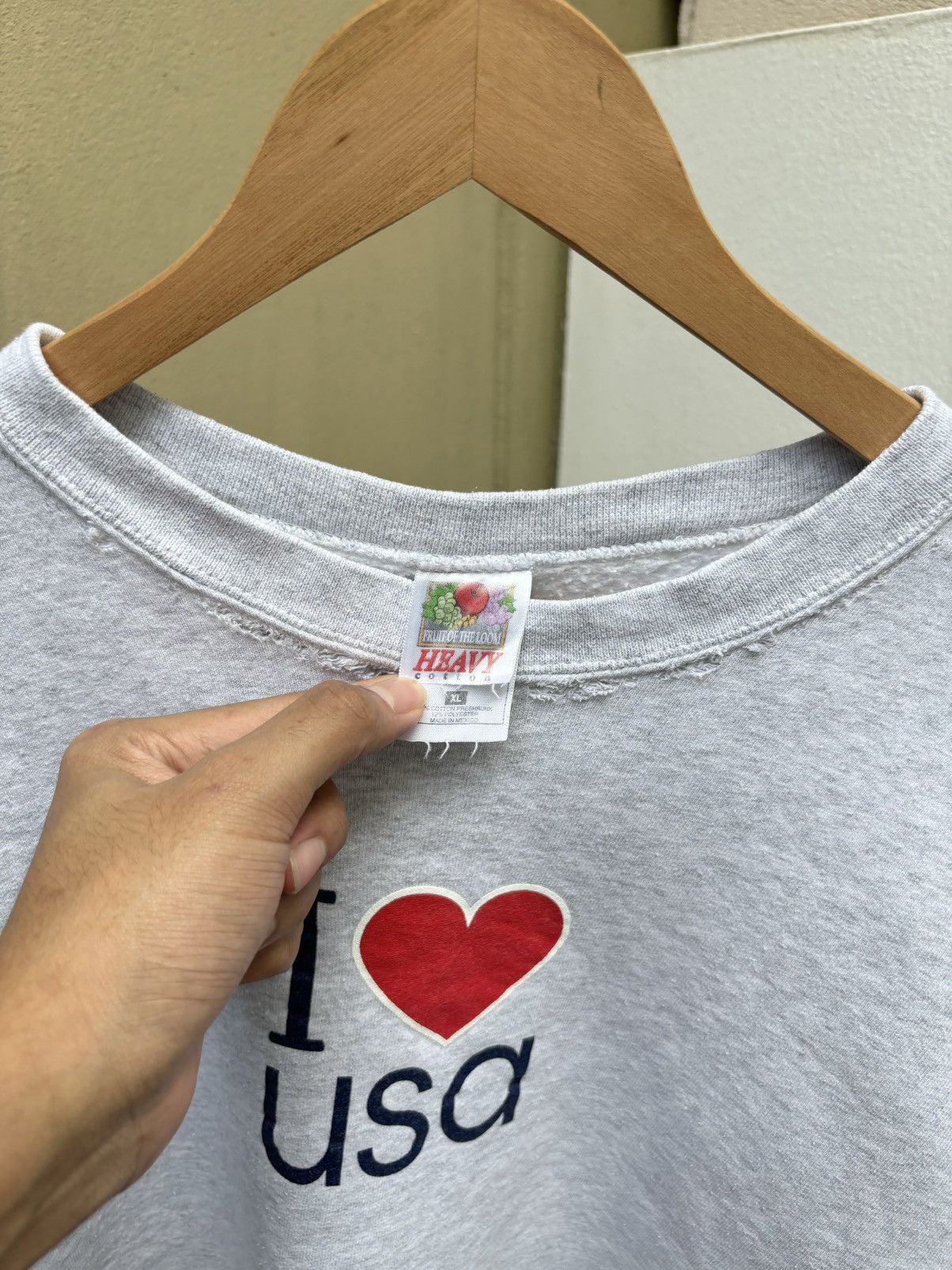 Vintage FUCK I ❤️ usa Sweatshirt Size US XL / EU 56 / 4 - 7 Thumbnail