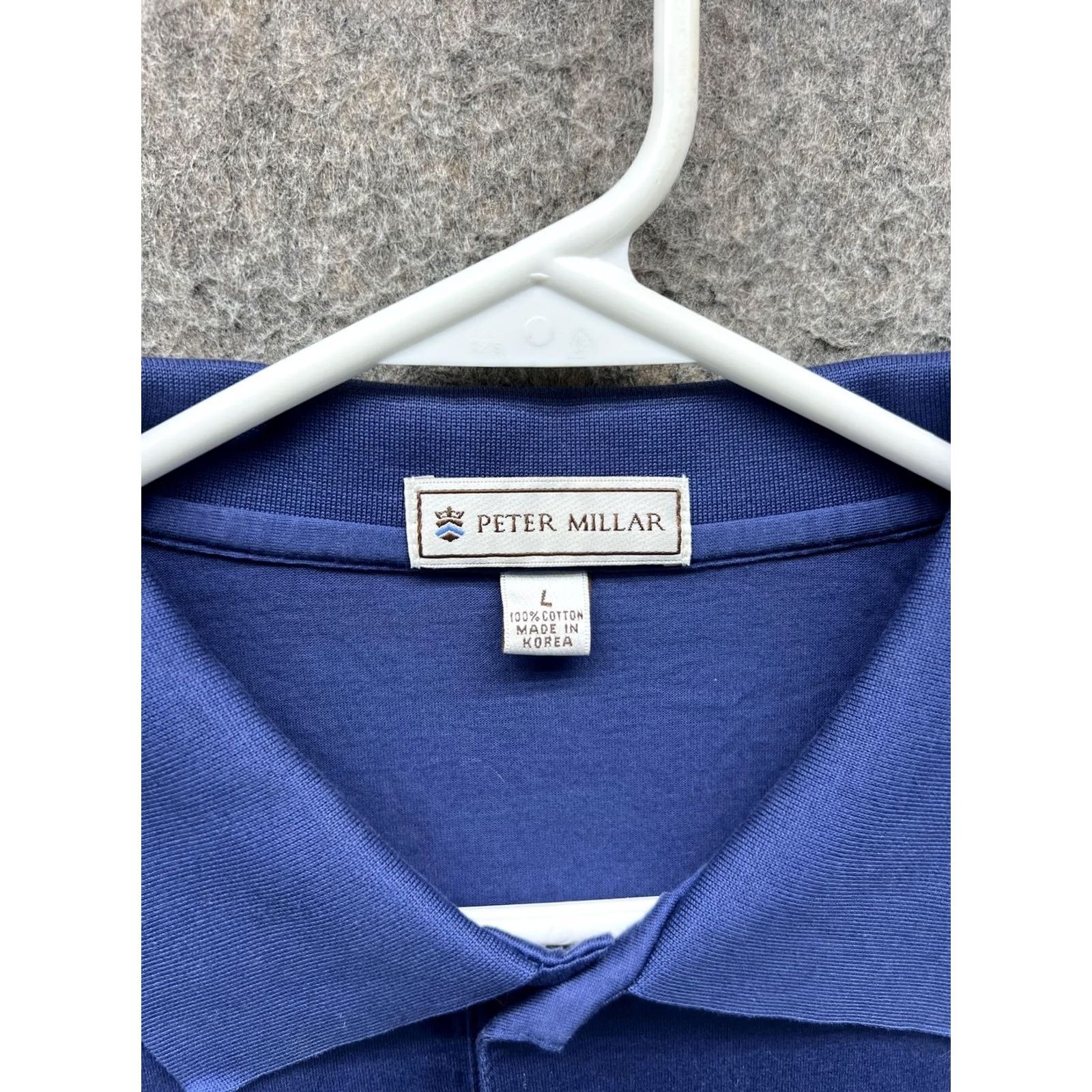 Peter Millar Peter Millar Polo Shirt Mens L Blue Solid Minisink Logo Short Sleeve Casual Size US L / EU 52-54 / 3 - 3 Thumbnail