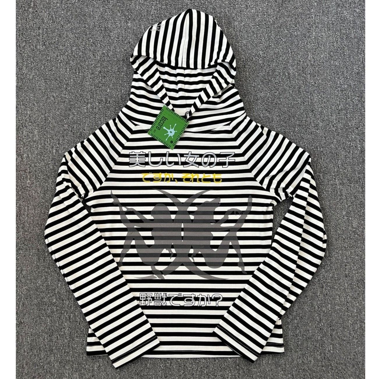 Japanese Brand Japanese Brand Gothic Striped Longsleeve Hoodie size L Size L / US 10 / IT 46 - 2 Thumbnail
