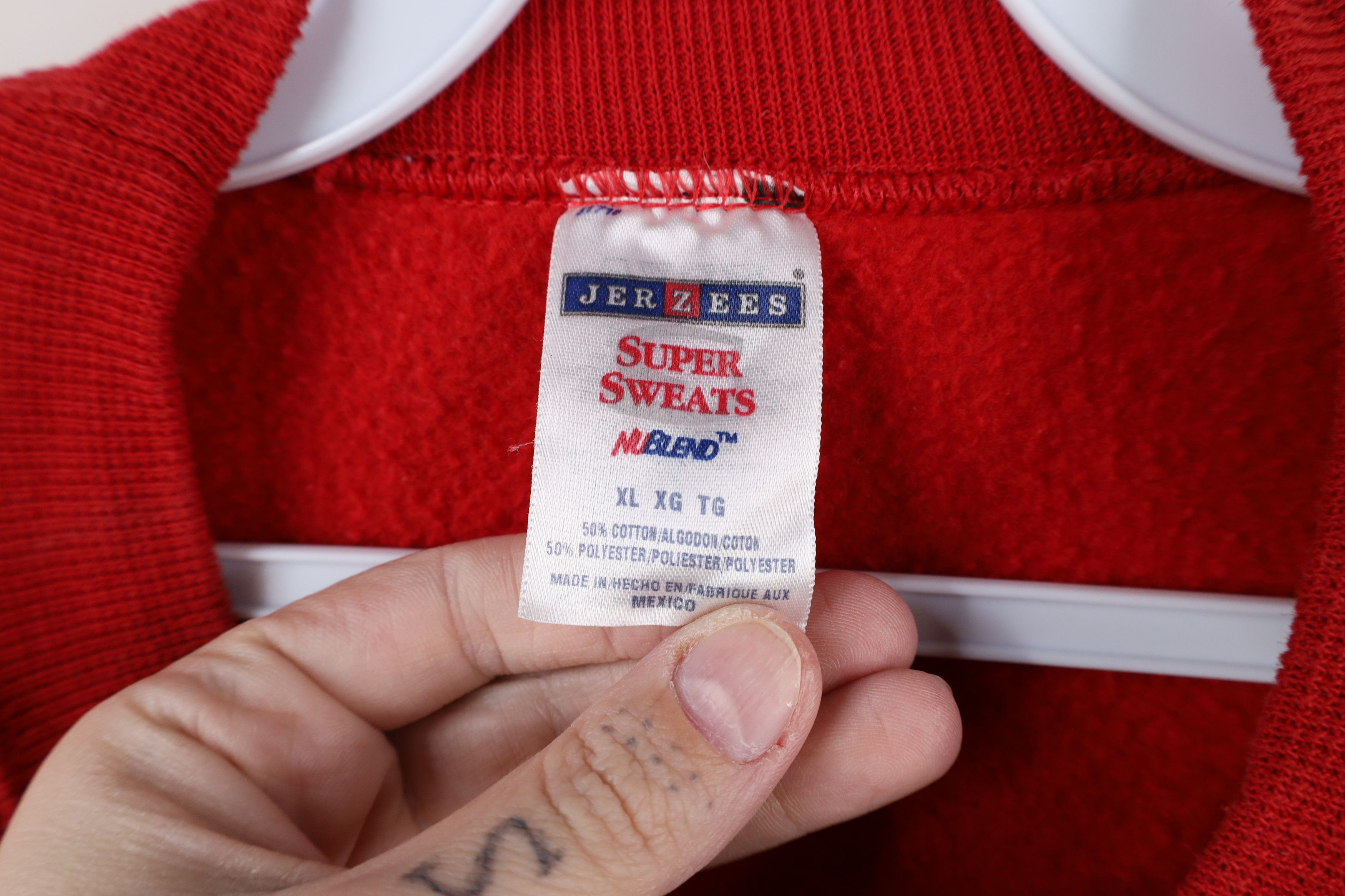 Vintage Vintage 90s Streetwear Motorcycle Flames USA Flag Sweatshirt Size US XL / EU 56 / 4 - 7 Thumbnail