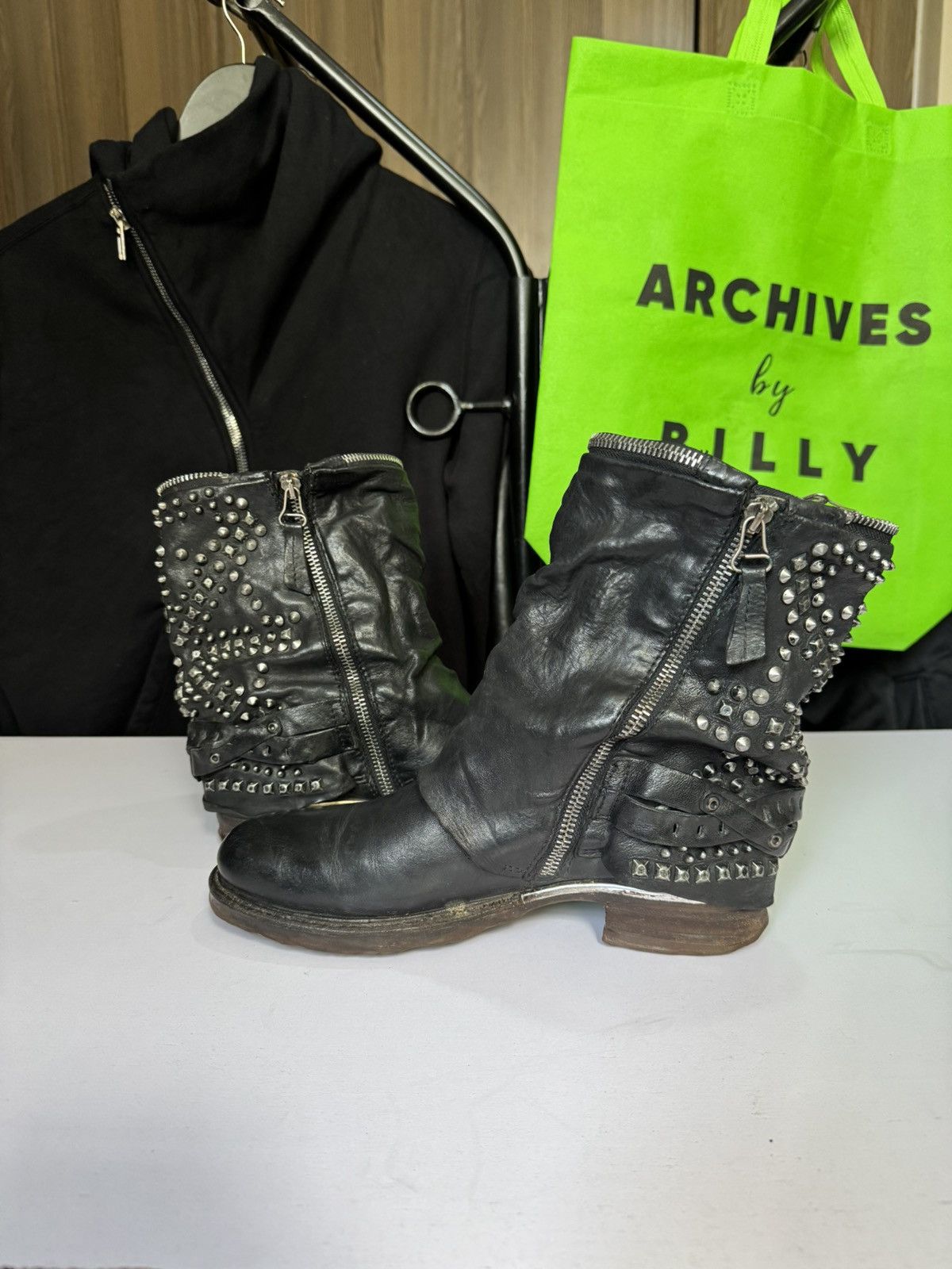 A.S.98 🔥 A.S 98 Studded made like guidi ,Kmri Size US 6.5 / EU 39-40 - 13 Thumbnail
