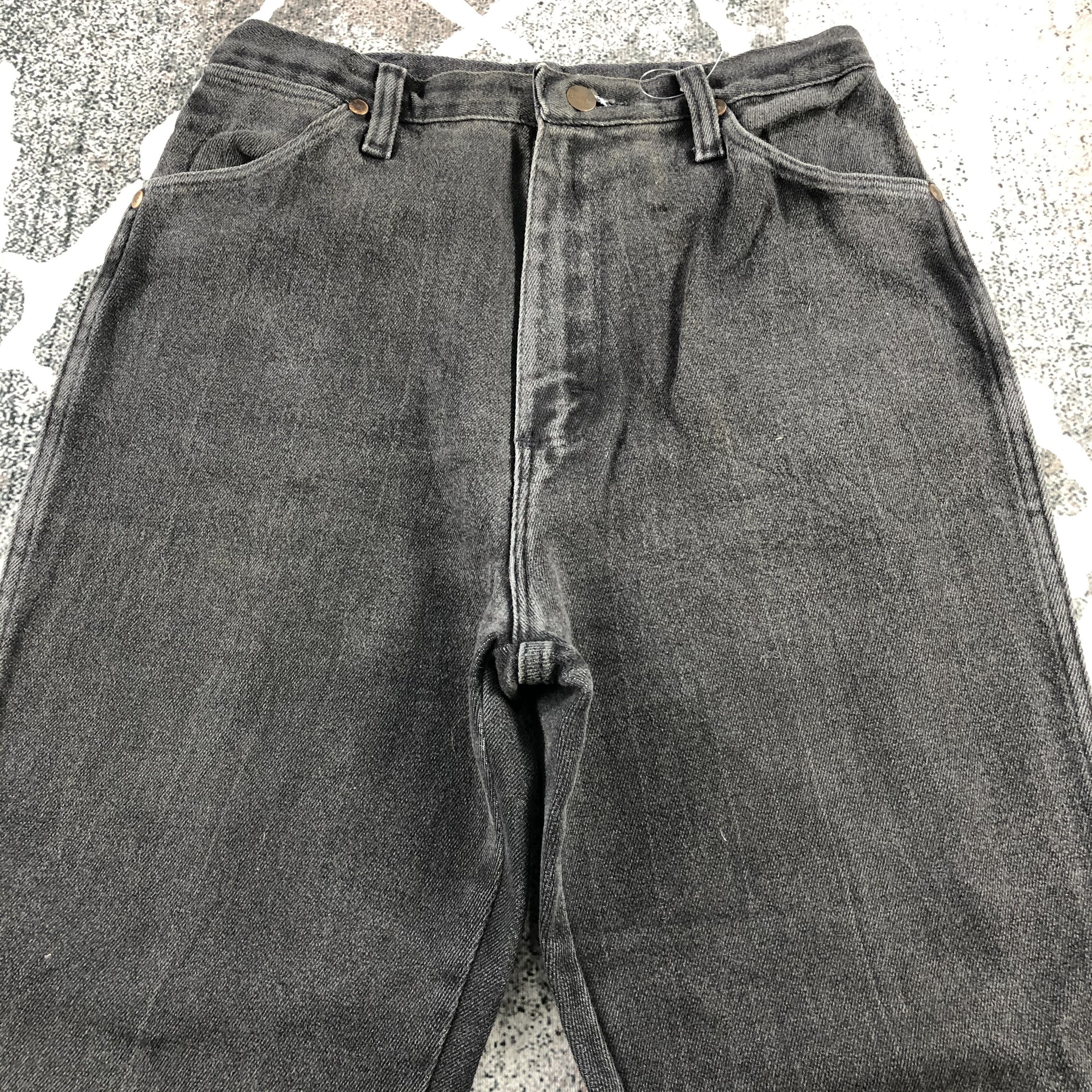 Vintage Vintage 80s Wrangler Jeans Faded Black Denim KJ1084 Size US 28 / EU 44 - 3 Thumbnail