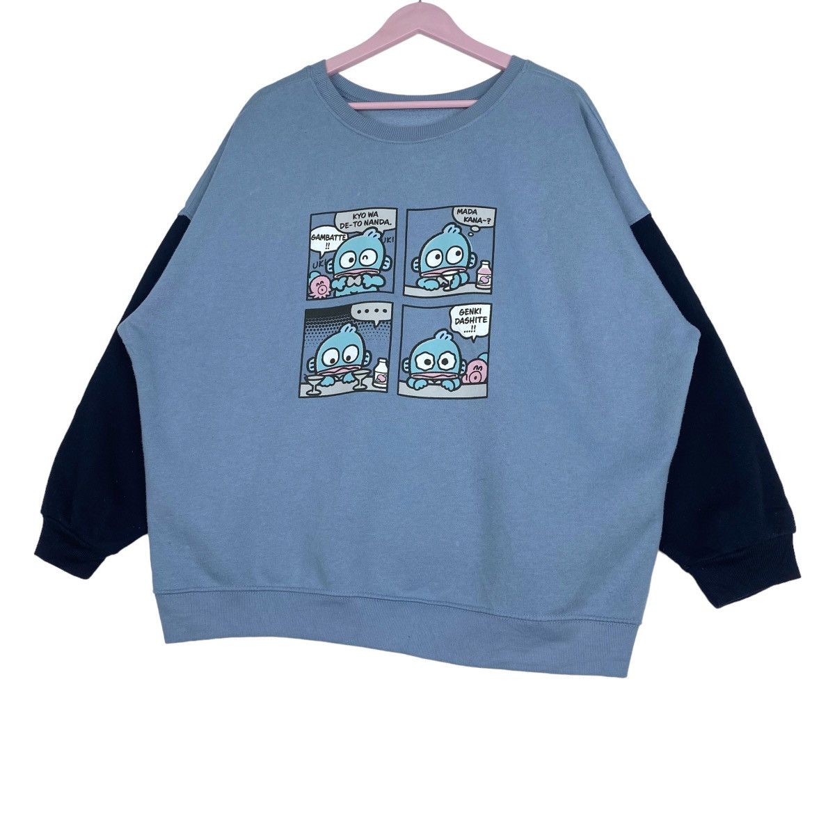 Designer × Vintage Hangyodon Sweatshirt Crewneck Pull Over Jumper Size US L / EU 52-54 / 3 - 3 Thumbnail