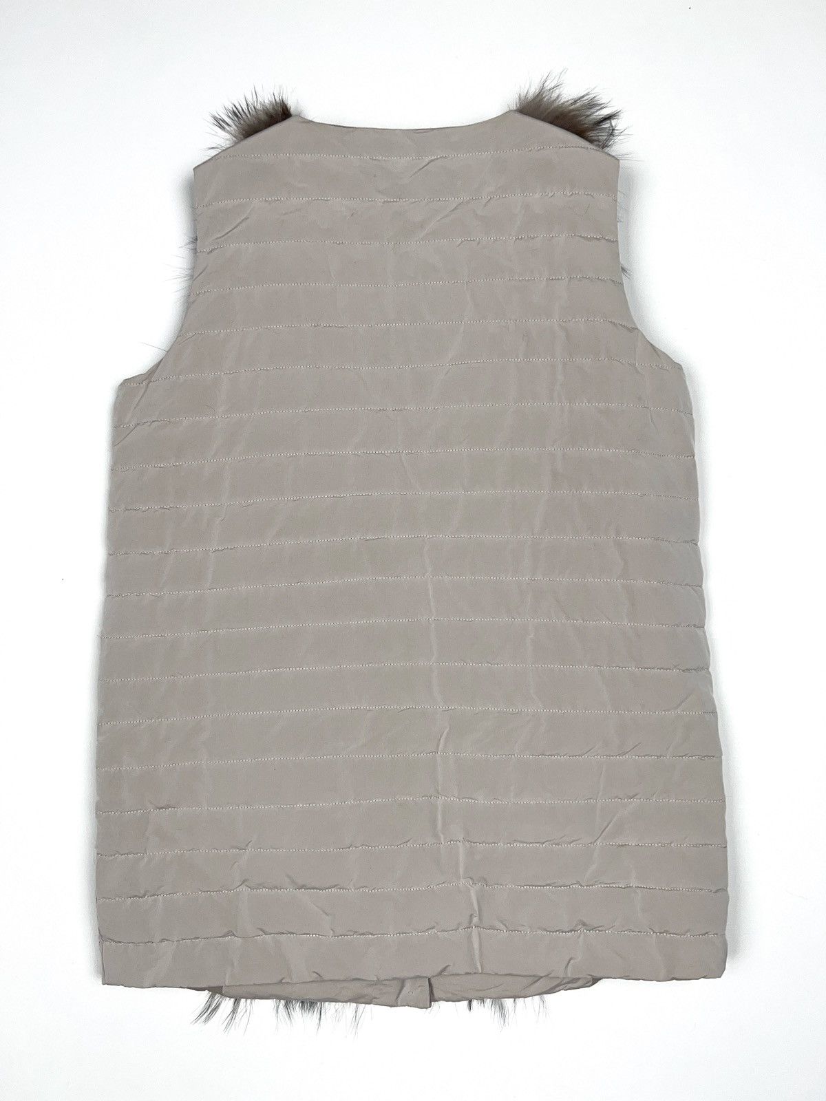 Fabiana Filippi Fabiana Filippi Fox Fur Goose Down Vest Beige Light Grey Size M / US 6-8 / IT 42-44 - 2 Thumbnail