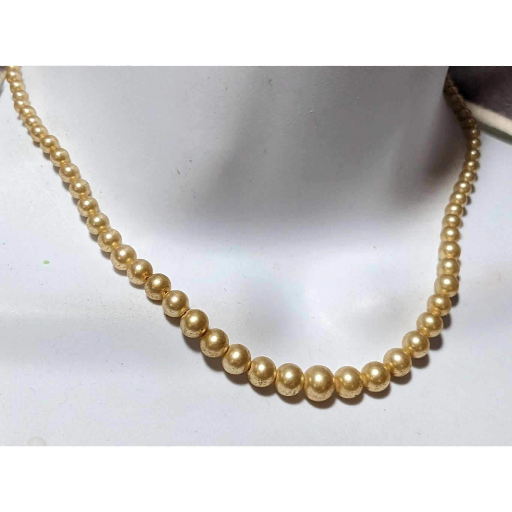 Other Vintage Gold Graduated Faux Pearl Necklace Size ONE SIZE - 6 Thumbnail