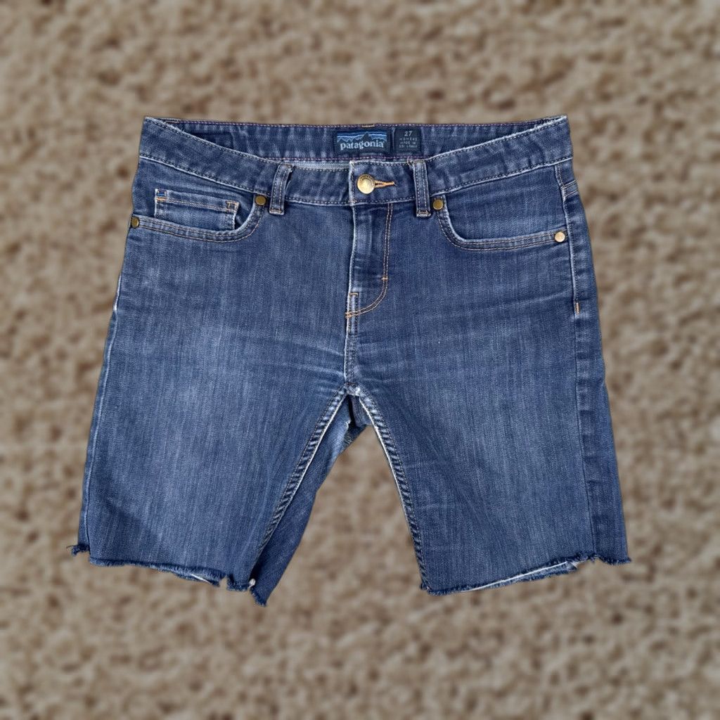Patagonia Patagonia Shorts Women 27 Blue Denim Cutoff Cotton Blend Low Rise 29x8 Size 27" / US 4 / IT 40 - 1 Thumbnail
