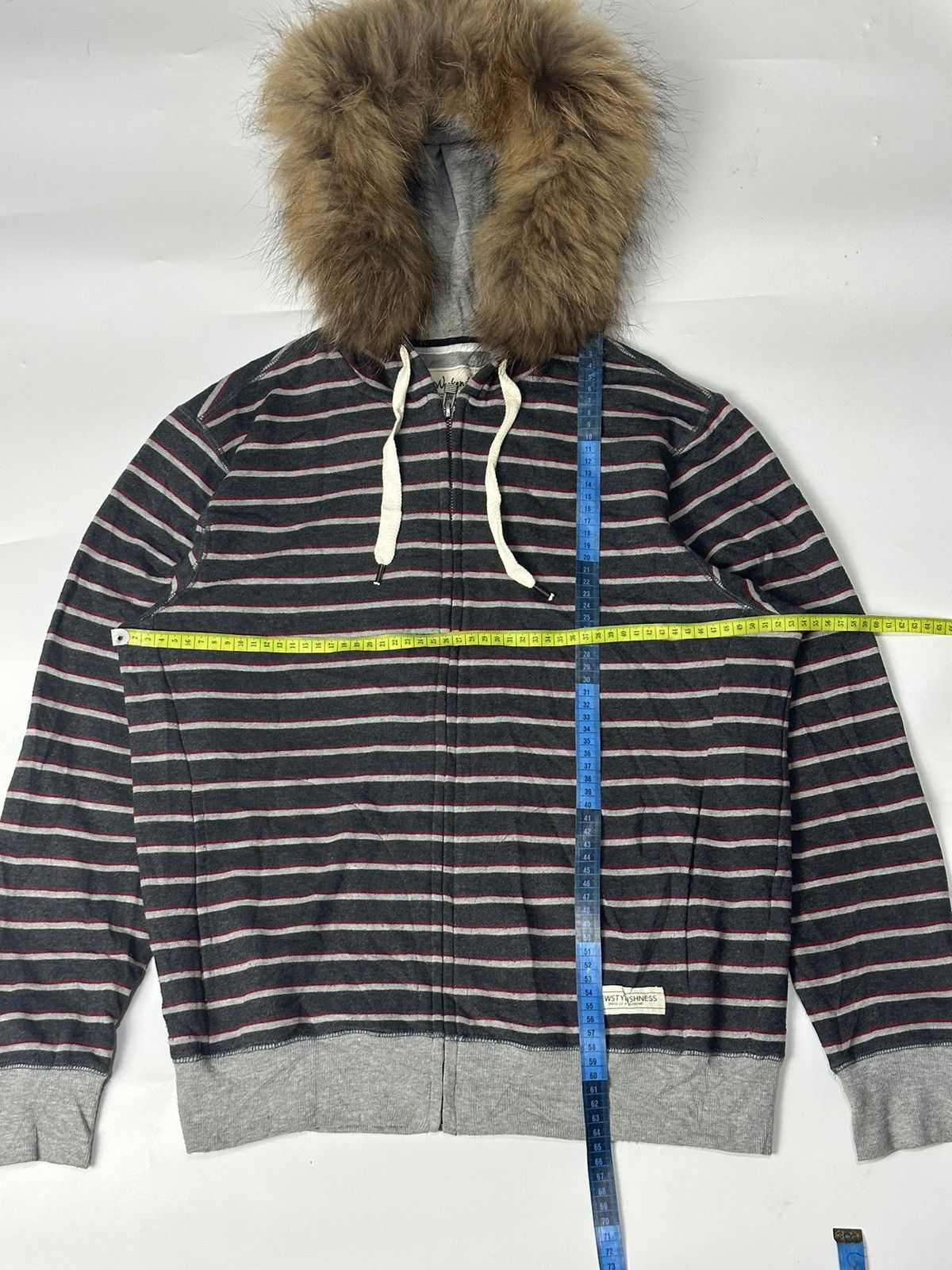 If Six Was Nine × Japanese Brand × Le Grande Bleu (L.G.B.) fur hoodie stripe style japanese brand Size US M / EU 48-50 / 2 - 5 Thumbnail