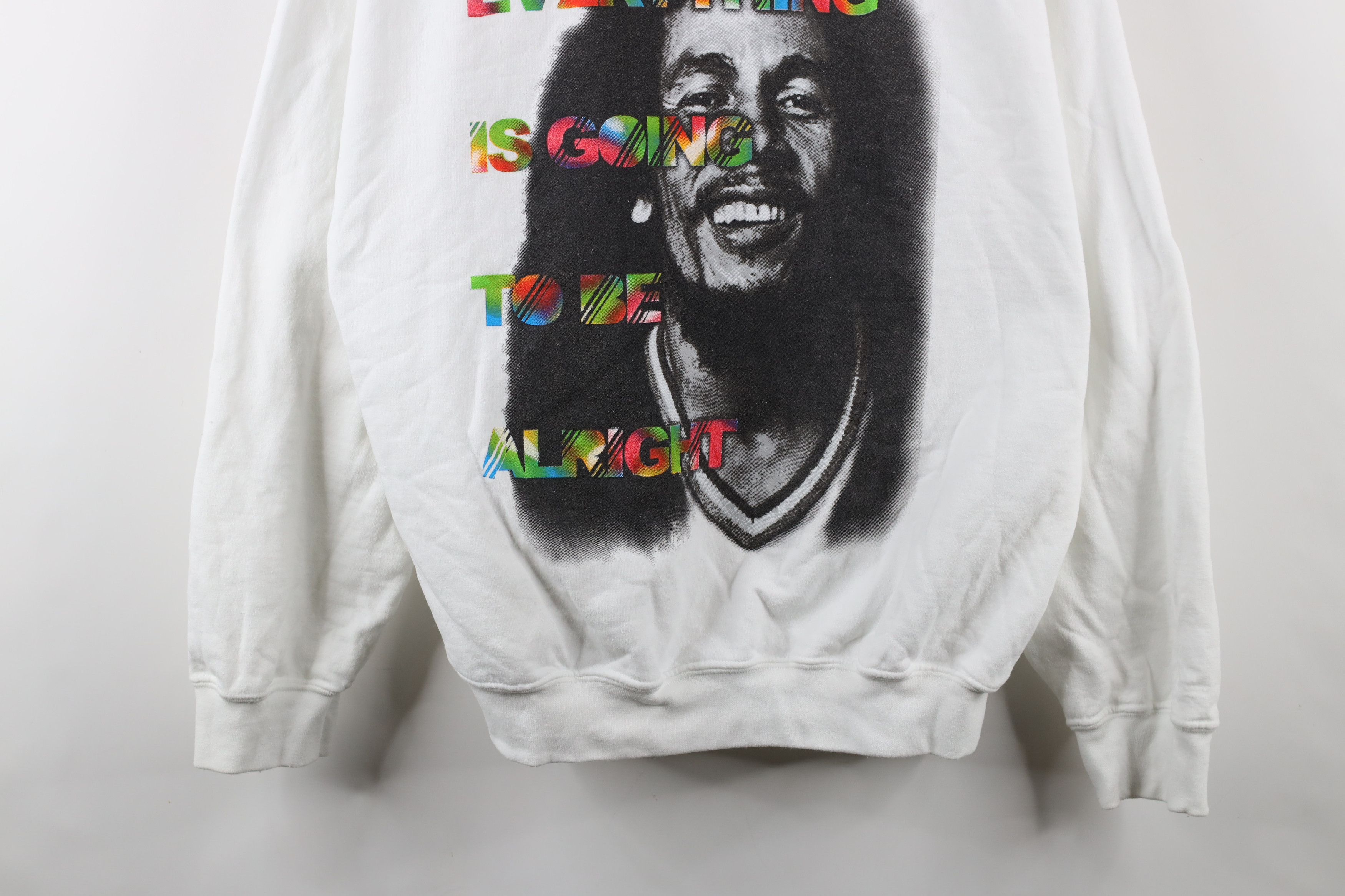 Vintage Vintage 90s Y2K Is Going to Be Alright Bob Marley Sweatshirt Size US XL / EU 56 / 4 - 3 Thumbnail