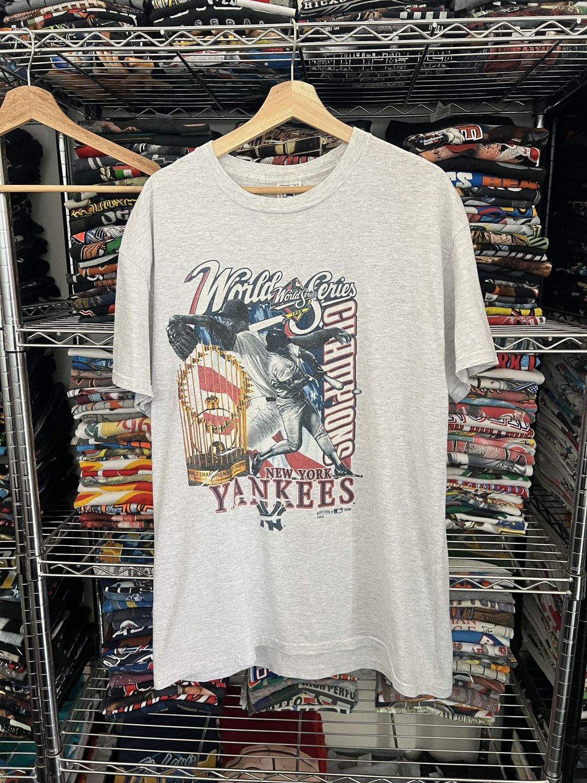 New York Yankees 1998 Yankees MLB World Series Henry Aaron Tee Size US L / EU 52-54 / 3 - 1 Thumbnail
