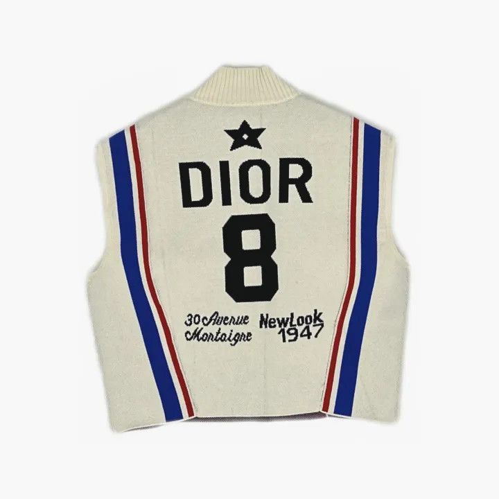 Dior Dior SS22 Striped Letter Print Cropped Top 0079-2507 Size S / US 4 / IT 40 - 2 Thumbnail