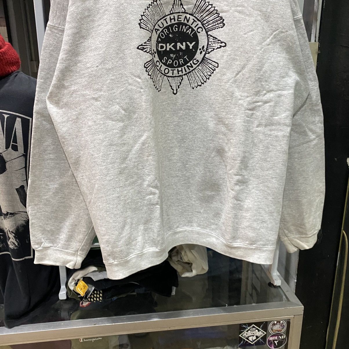 DKNY × Vintage Vintage DKNY Jeans Big Logo Sweatshirts Size US XXL / EU 58 / 5 - 4 Thumbnail