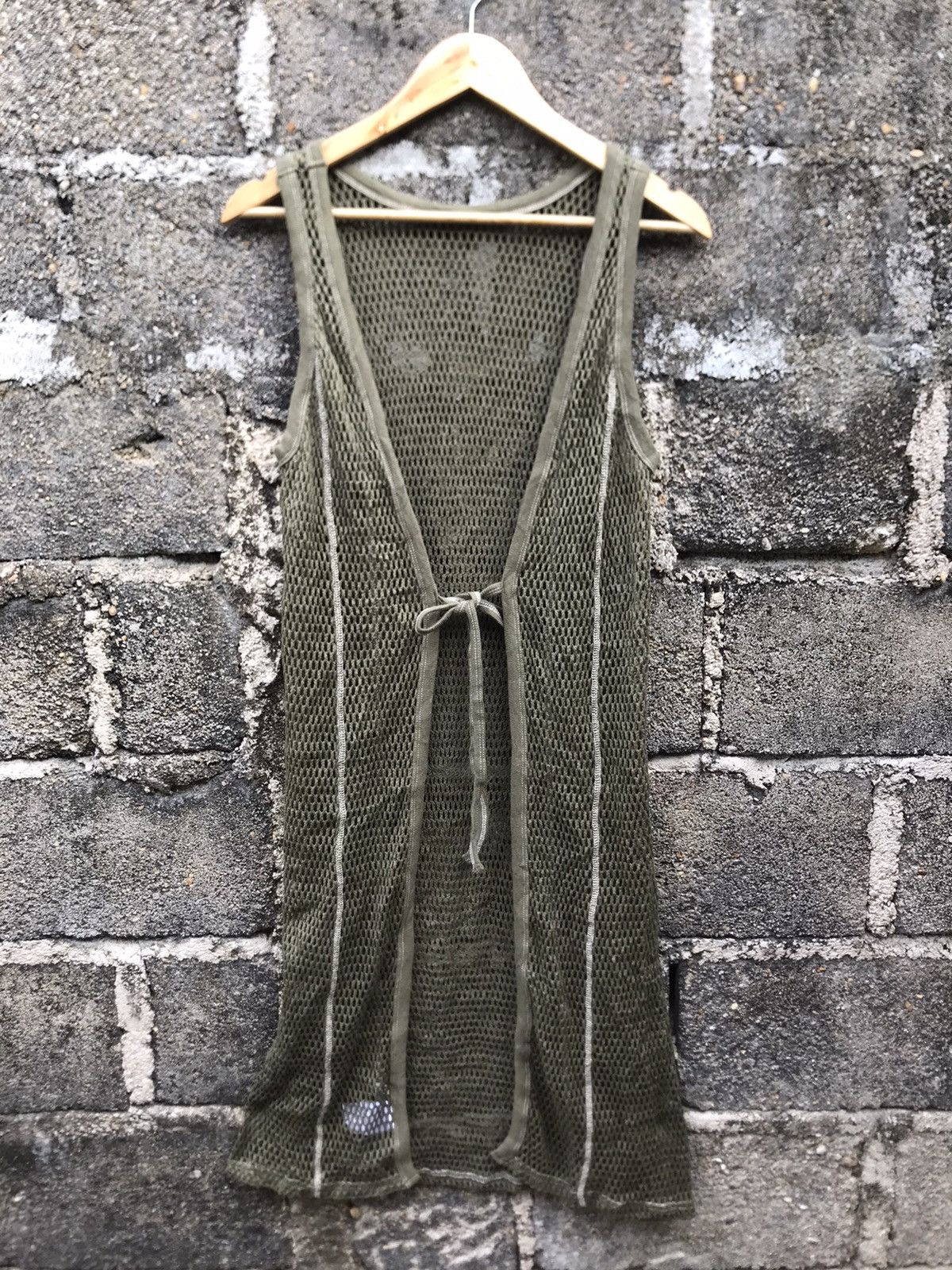 Womens Freak’s Store Long Olive Green Vest