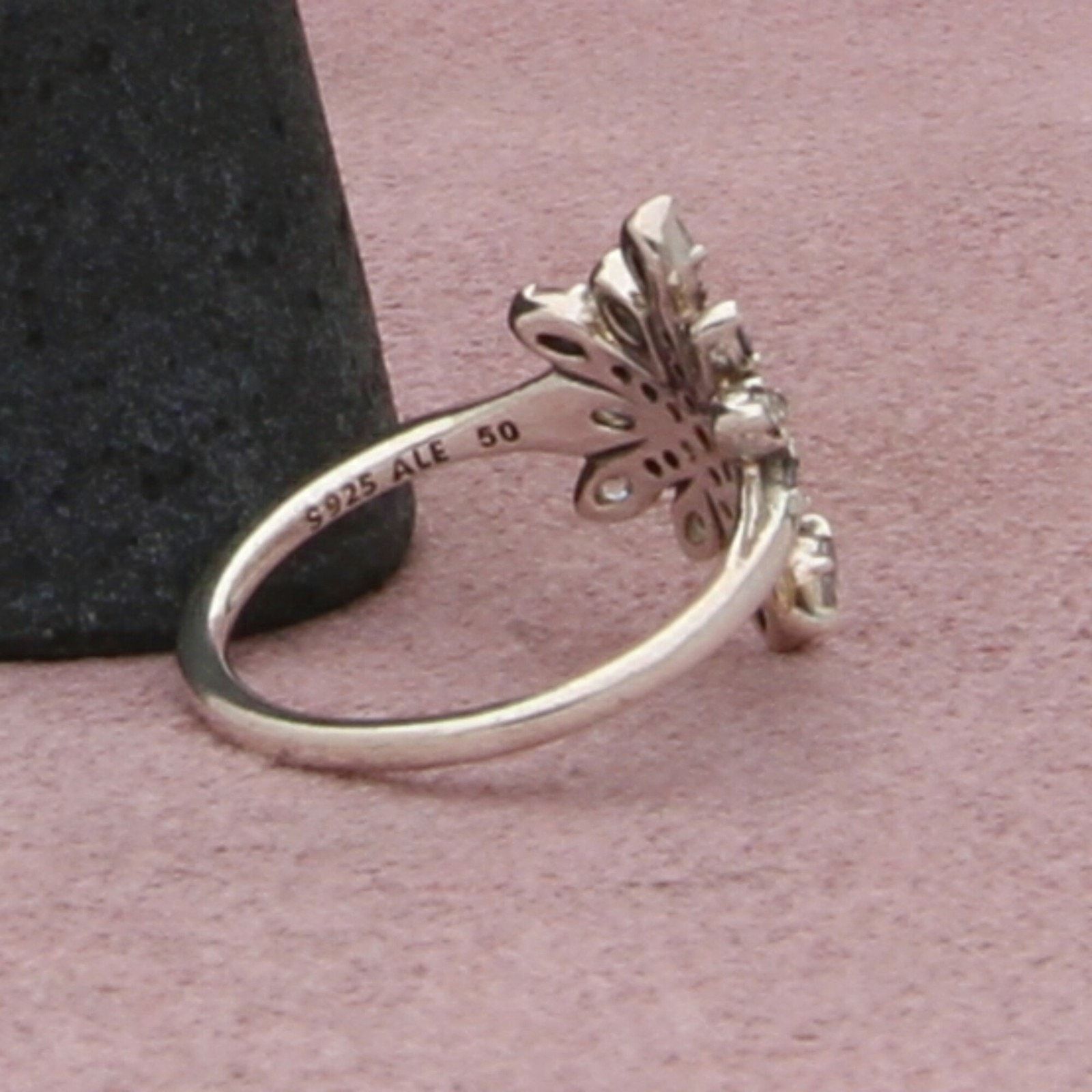 pandora pandora sterling silver cz crystalized snowflake ring 5.25 Size ONE SIZE - 3 Thumbnail