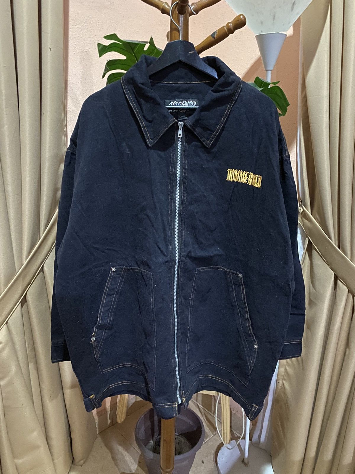 Vintage Vintage HOMMEBOLD Black Canvas Work Jacket – Japan Made Size US L / EU 52-54 / 3 - 3 Thumbnail