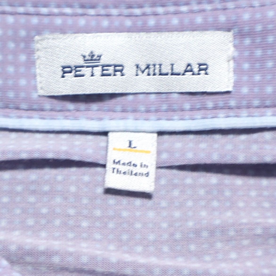 Peter Millar Peter Millar Polo Shirt Purple Men L Natural Touch Stretch Polyester Solid Shirt Size US L / EU 52-54 / 3 - 5 Thumbnail