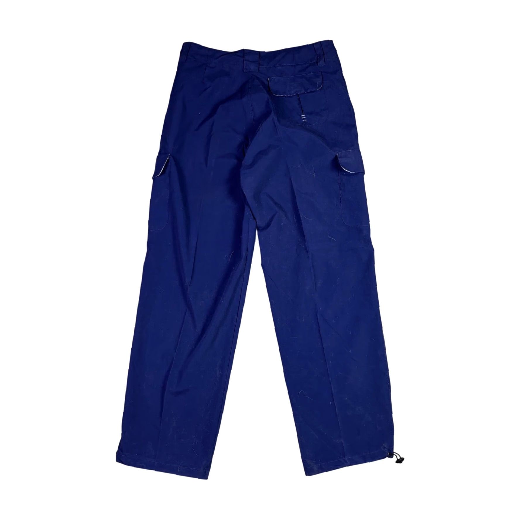 Burnside Burnside Cargo Pants Drawstring Hem Adjustable Waist 32x32 Navy Blue 90s Mens Pants Size US 32 / EU 48 - 2 Thumbnail