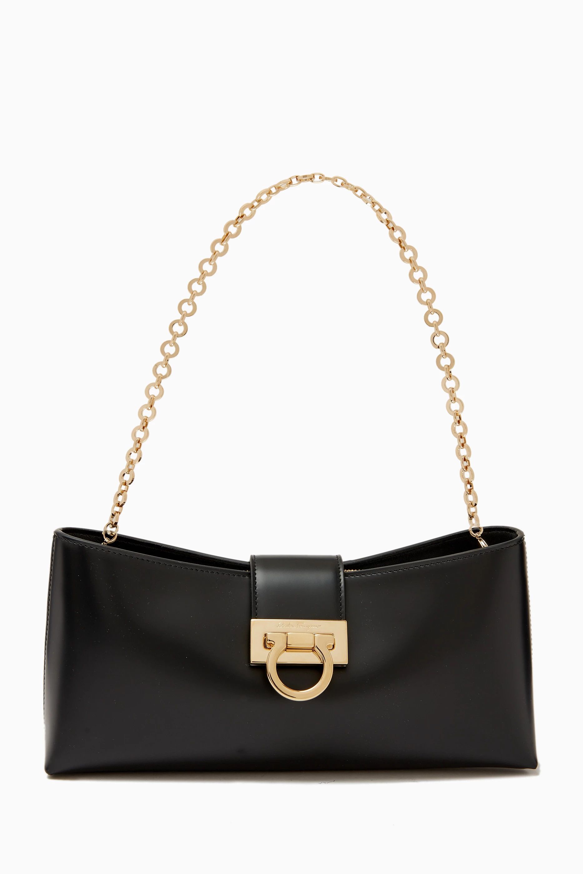 Salvatore Ferragamo o1s1rm0924 Size: OS / Trifolio Shoulder Bag in Black Size ONE SIZE - 1 Thumbnail