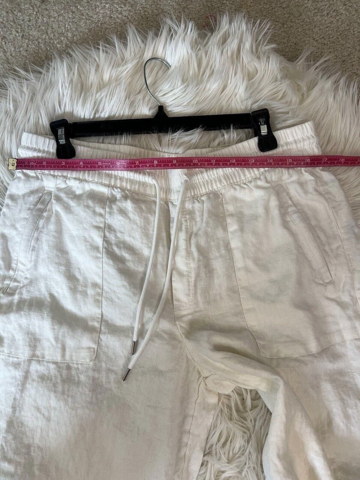 Designer Athleta Women’s Retreat Wide Leg Linen Pant Drawstring Sz 12 Size 34" / US 12 / IT 48 - 8 Thumbnail