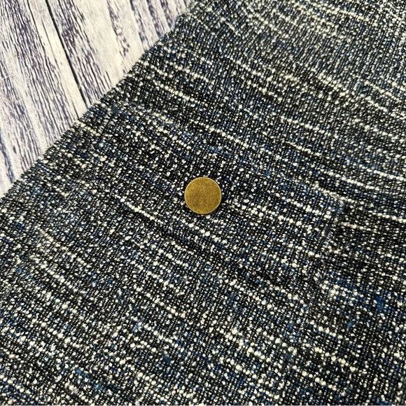 Loft LOFT Tweed Textured Blue Shift Dress with Front Pockets Size XS / US 0-2 / IT 36-38 - 4 Thumbnail
