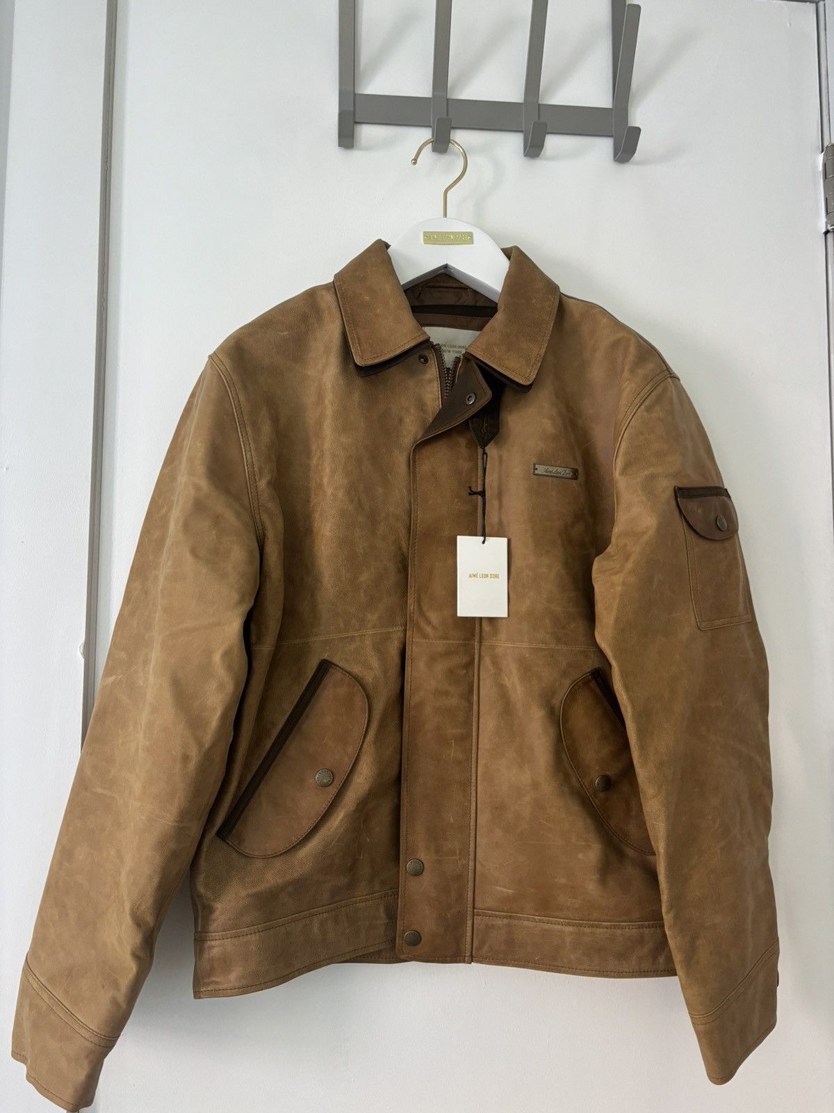 Aime Leon Dore Aime Leon Dore Leather Aviator Jacket Size US M / EU 48-50 / 2 - 3 Thumbnail