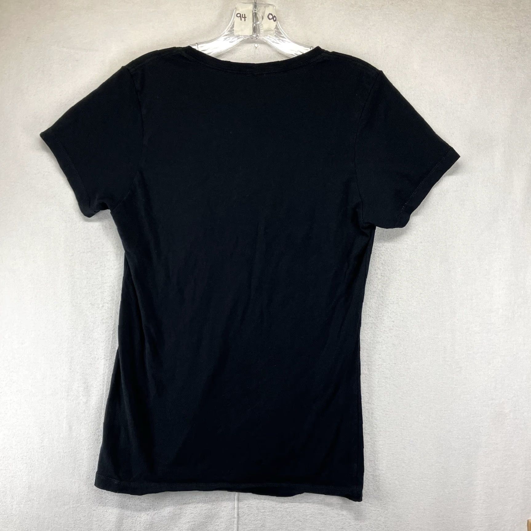 Vintage Ride or Die Chic Women's T-Shirt Biker Frankenstein Graphic V-Neck Short Cap Sleeve Medium Black Cotton Vintage No Size M / US 6-8 / IT 42-44 - 2 Thumbnail