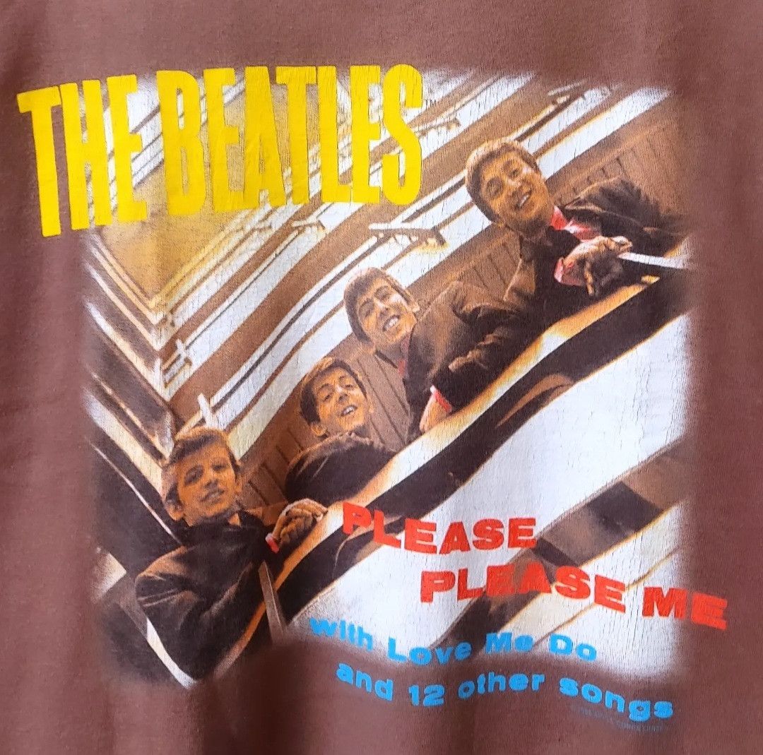 Band Tees Vintage 90's The Beatles Please Me Album Tshirt Size US L / EU 52-54 / 3 - 5 Thumbnail