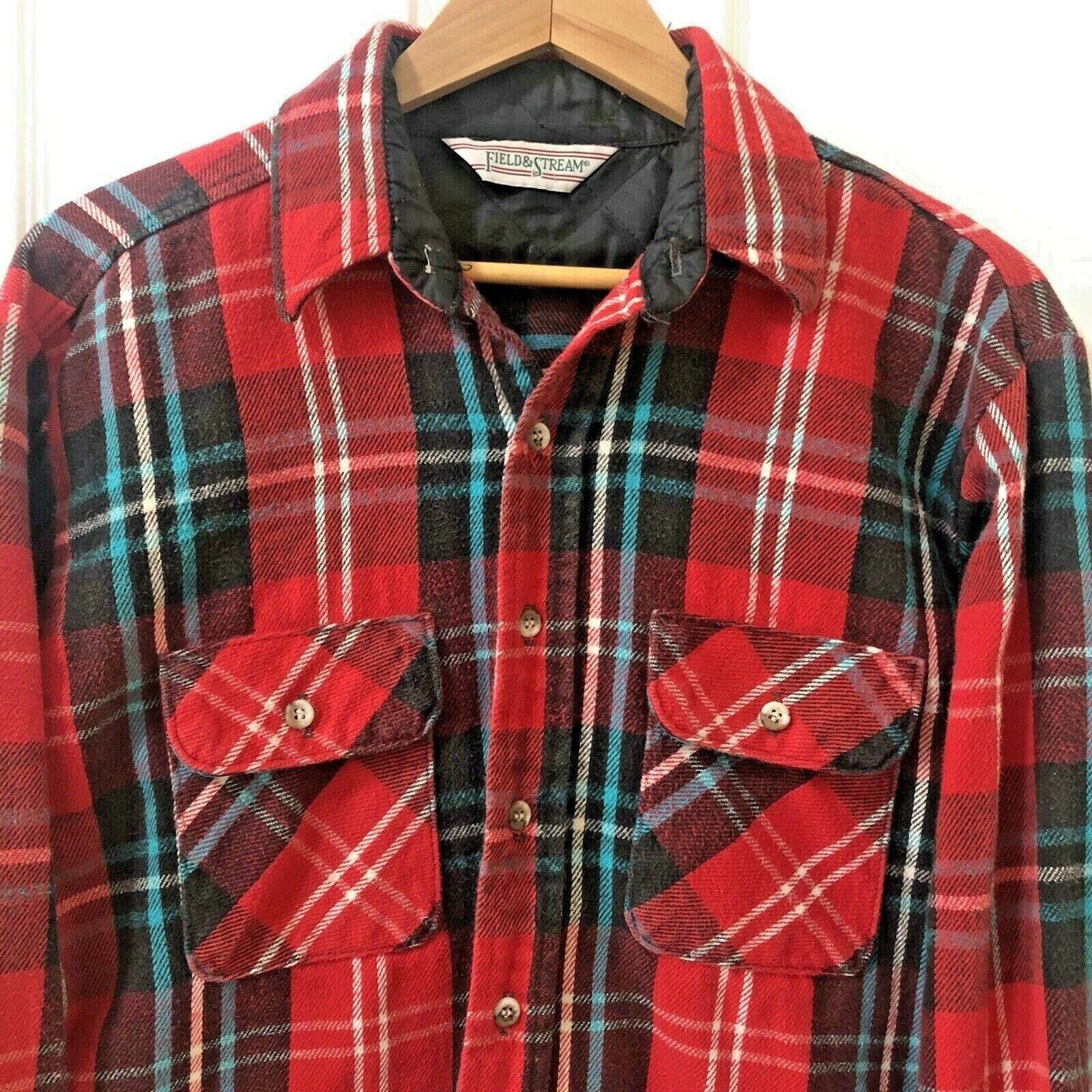Field And Stream Vintage Field & Stream L Heavy Flannel Red Plaid Made USA Size US L / EU 52-54 / 3 - 1 Preview