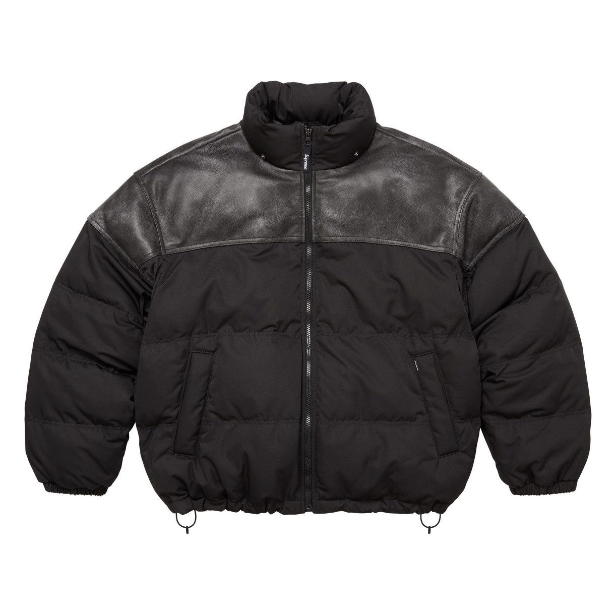 Supreme Supreme FW25 Leather Yoke Puffer Jacket Size US S / EU 44-46 / 1 - 1 Thumbnail