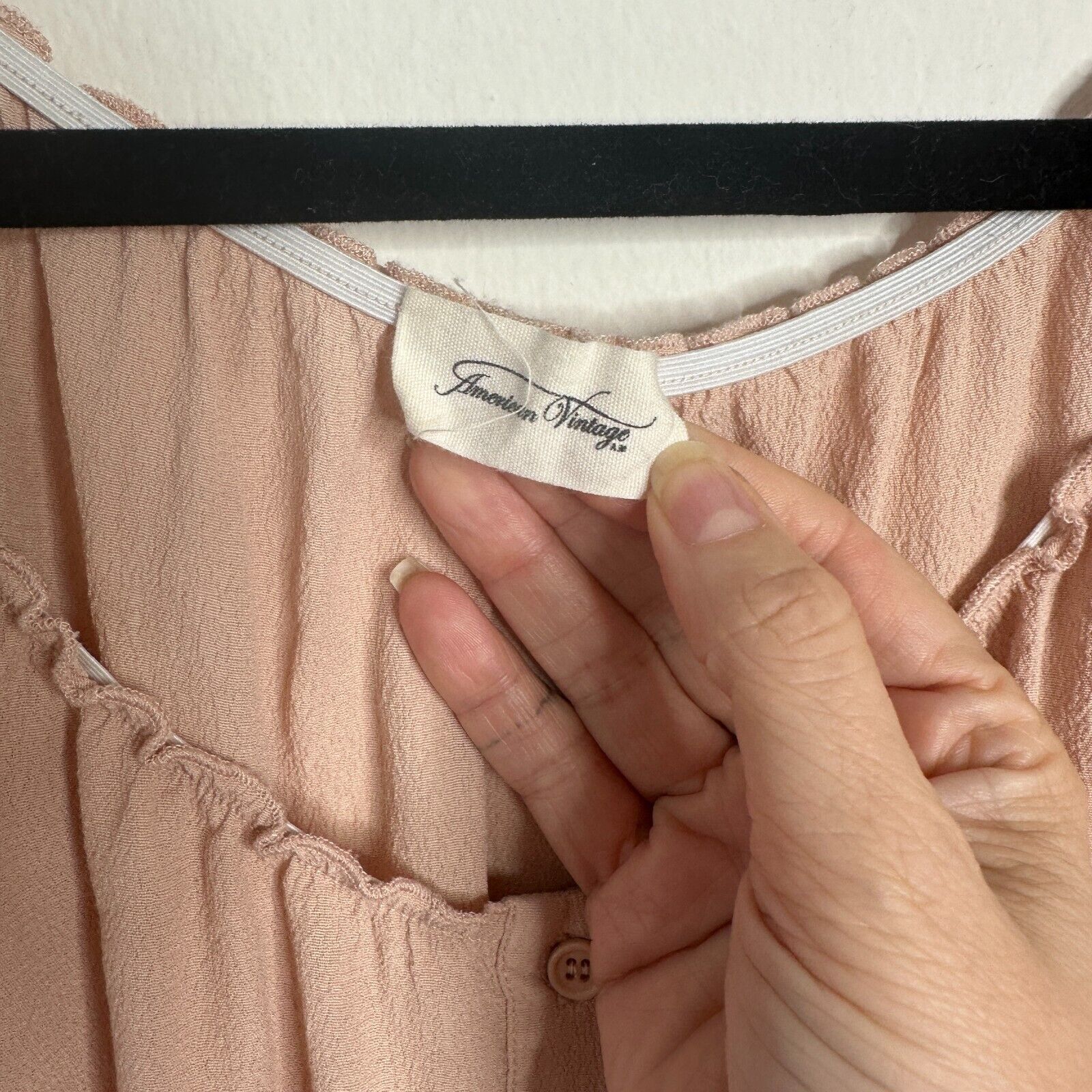 Other American Vintage Blush Off Shoulder Button Blouse Top Small Size S / US 4 / IT 40 - 2 Thumbnail