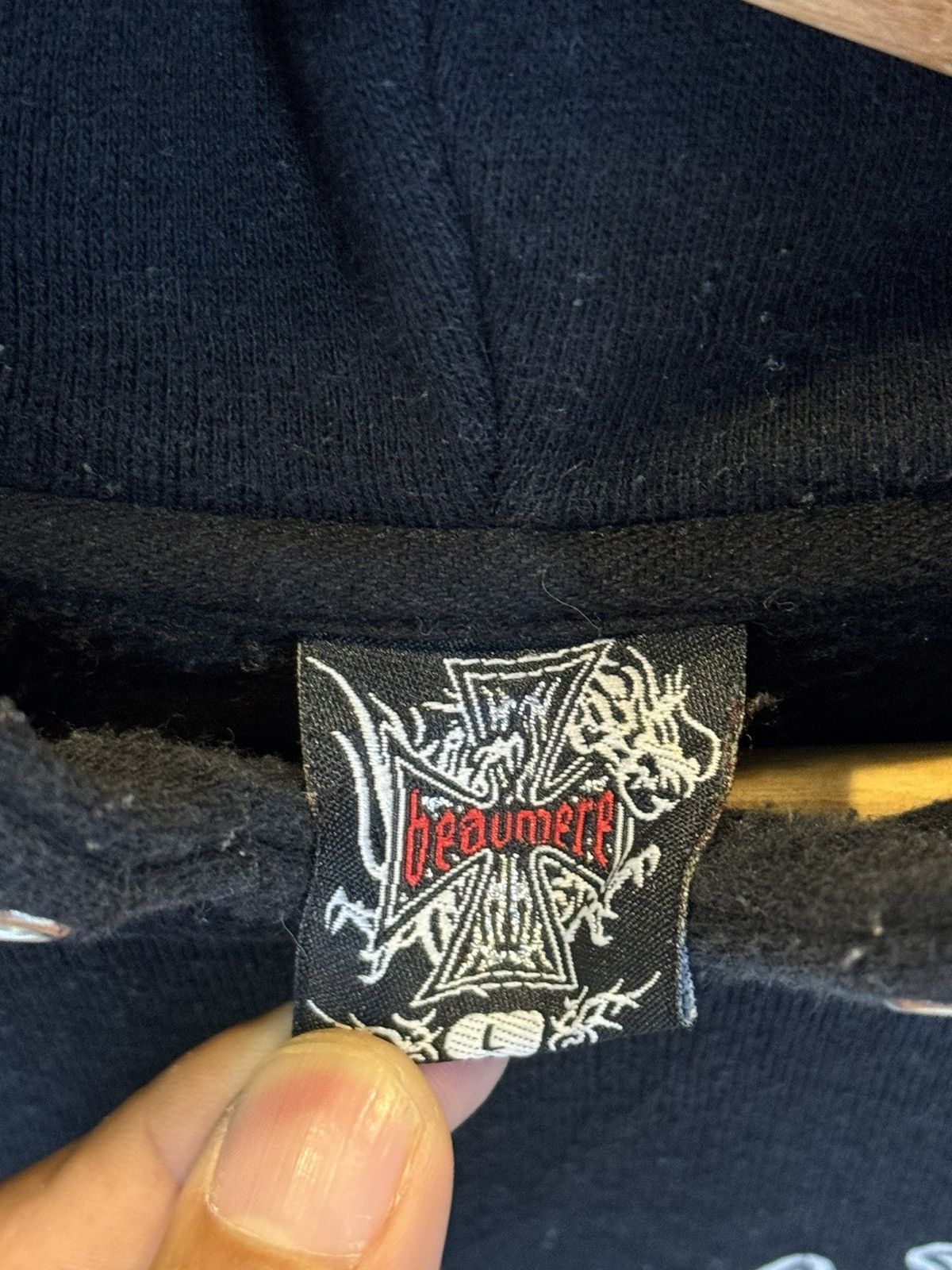 Japanese Brand Vintage Y2K Beaumere Punk Riot Poem Laces Hoodies Size US L / EU 52-54 / 3 - 7 Thumbnail