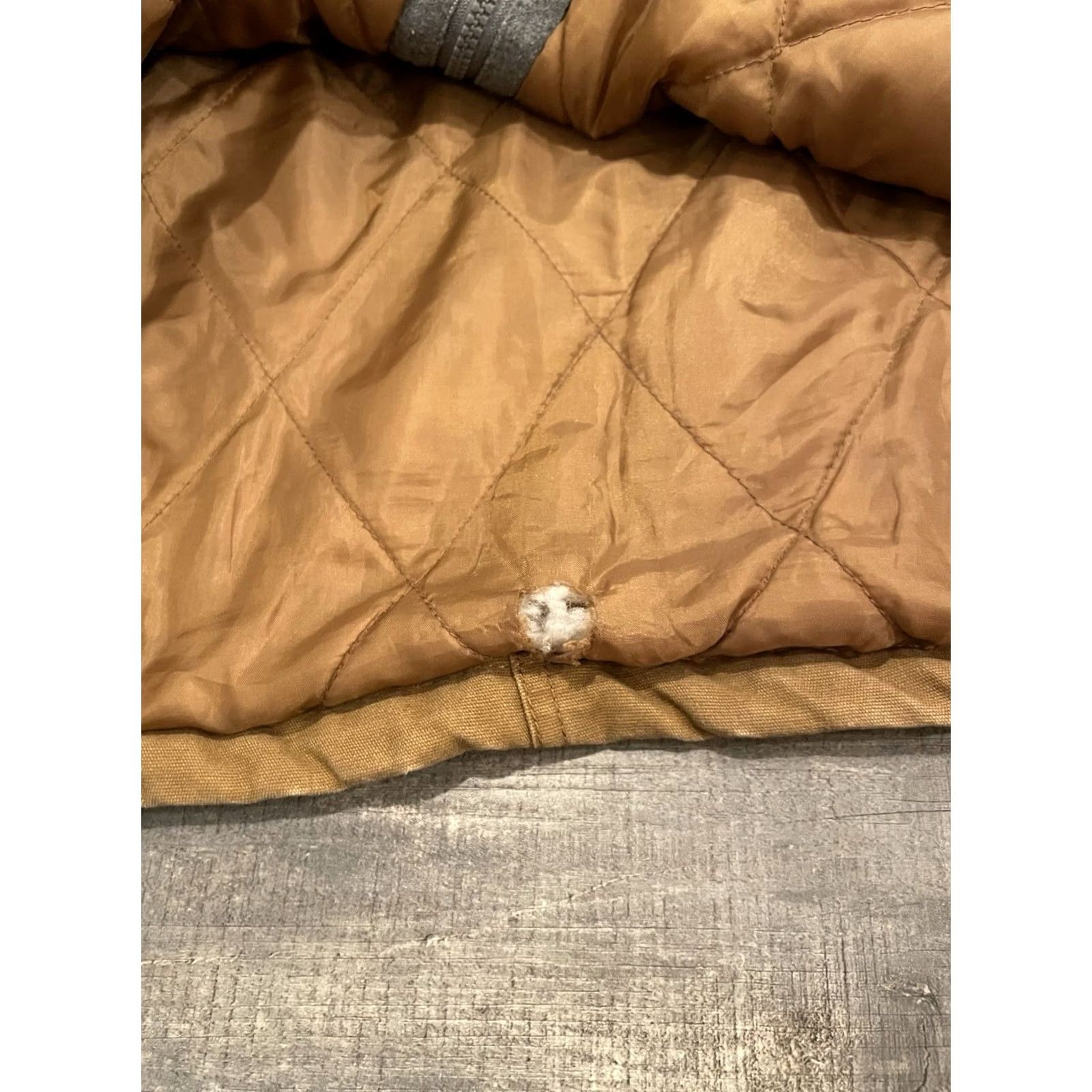 Dickies Genuine Dickies Insulated Work Jacket Hoodie L Brown Quilted 90s Canvas Cotton Zip Mid-Length Men Regular Size Type Jacket Size US L / EU 52-54 / 3 - 6 Thumbnail