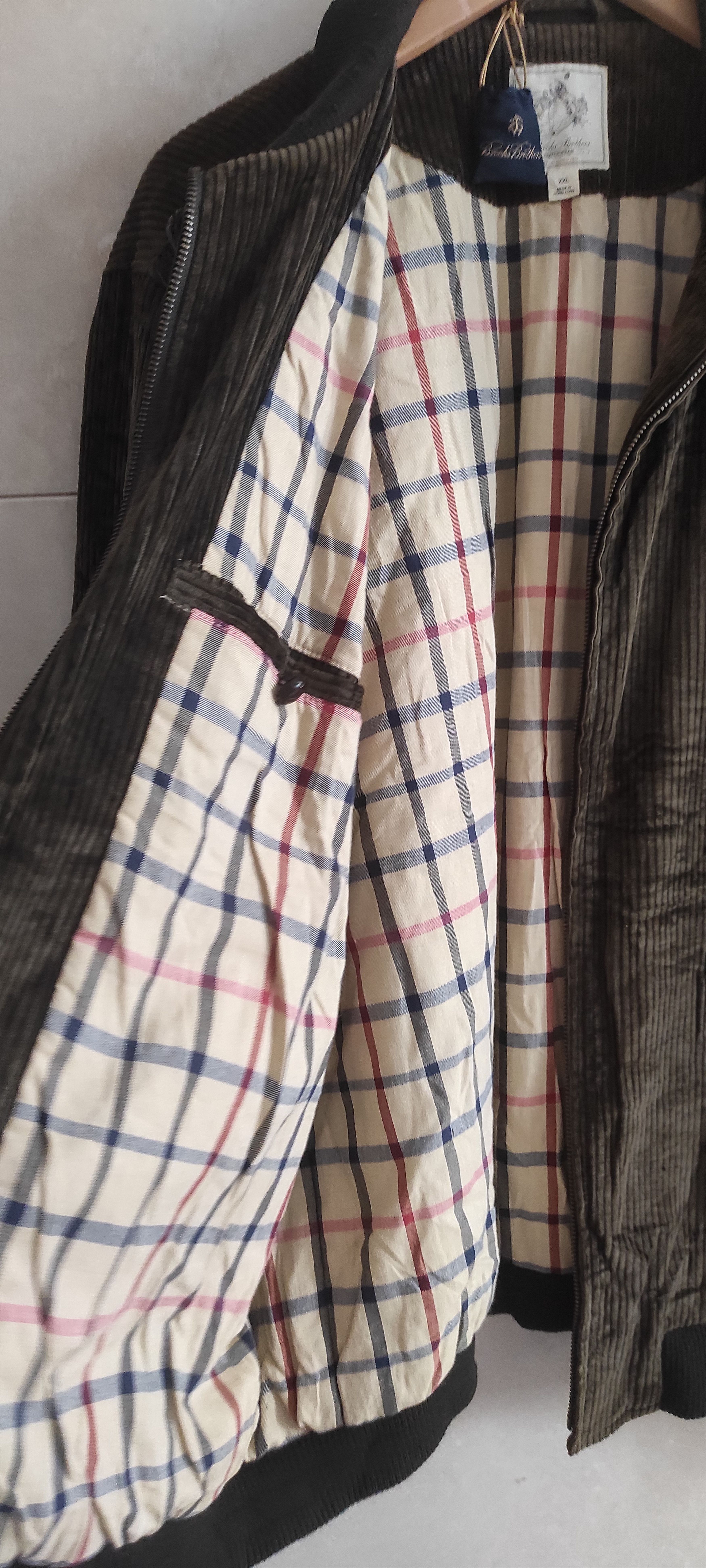 Brooks Brothers × Vintage Brooks Brothers Harrington Corduroy Wool Trim Zip Up Jacket Size US XXL / EU 58 / 5 - 16 Thumbnail
