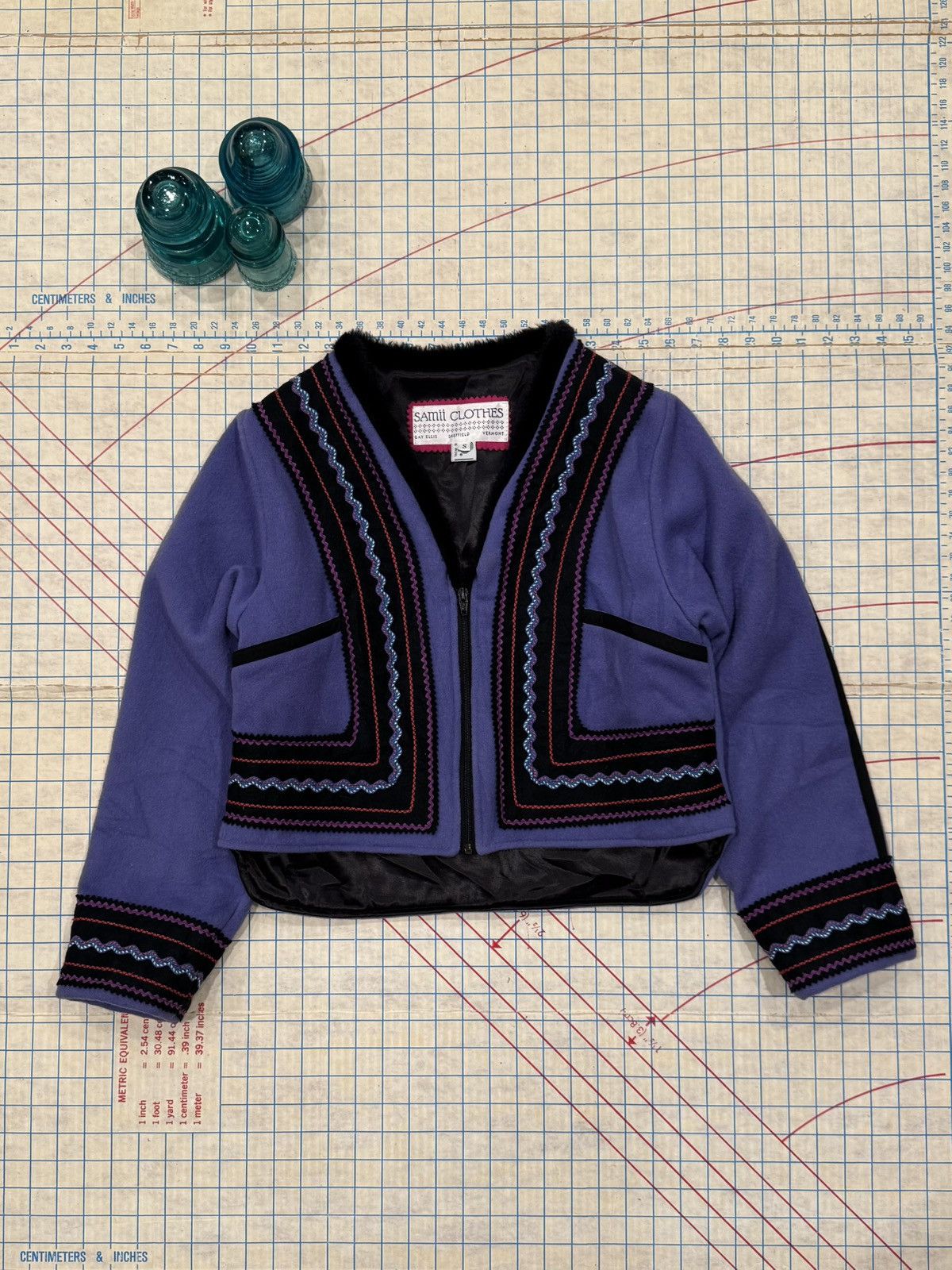 Vintage Samii Clothing Gay Ellis Sheffield Vermont Purple WoolJacket Size S / US 4 / IT 40 - 1 Thumbnail